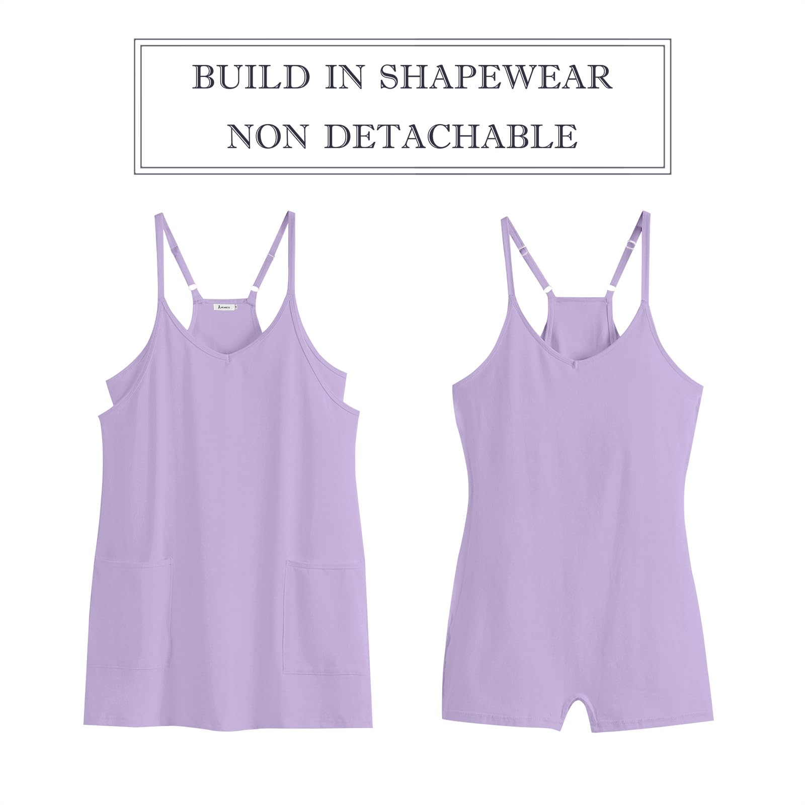 ANRABESS Women's Athletic Dress - Summer Tennis Workout Dress with Built-in Shorts, Active Sports Mini Romper for Gym, Running, Yoga & Vacation Travel Outfits