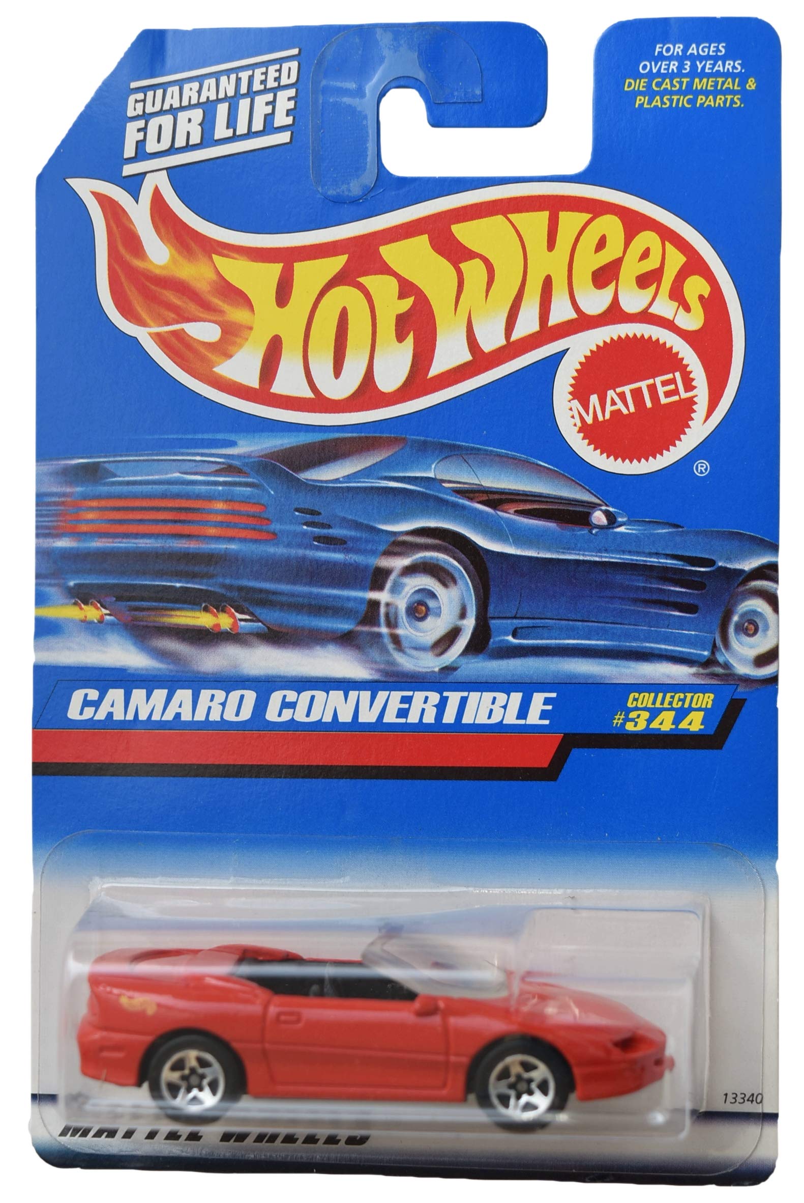 Hot Wheels 1:64 Scale Camaro Convertible Diecast Car Toy #344 - Red Collectible Model for Kids & Adults - Perfect for Play, Display & Gifts