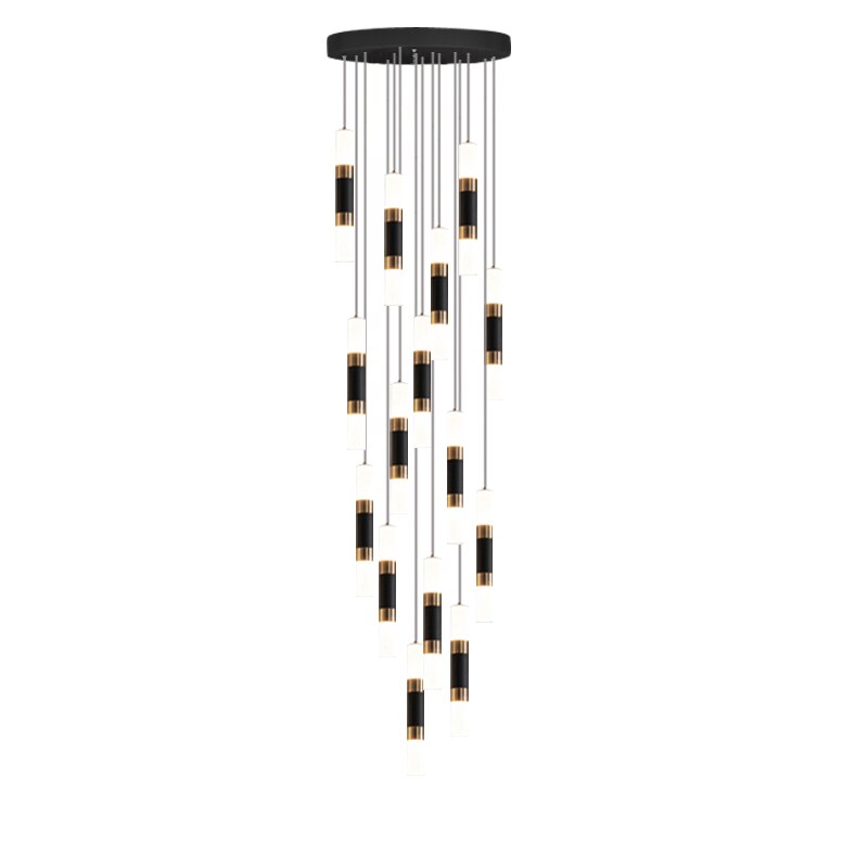 Elegant Acrylic Staircase Chandelier - Modern Crystal-Like Lighting Fixture for Hallway, Foyer & Stairwell Decor