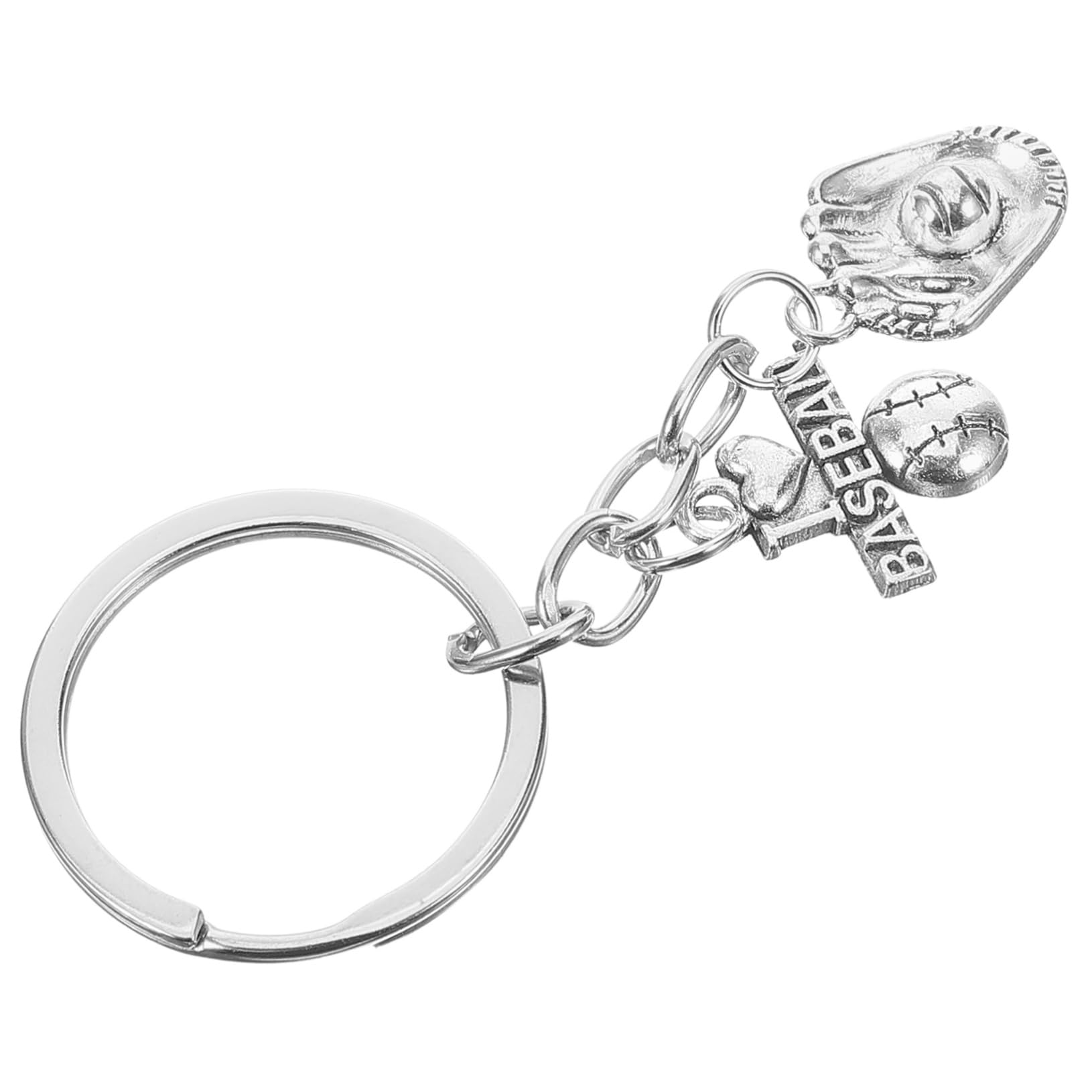 5pcs Baseball Keychain Set - Sports Key Rings for Women, Baseball Decor Bag Keychain, Backpack Pendant Keychains | Perfect for Baseball Fans, Sports Enthusiasts & Gift Giving