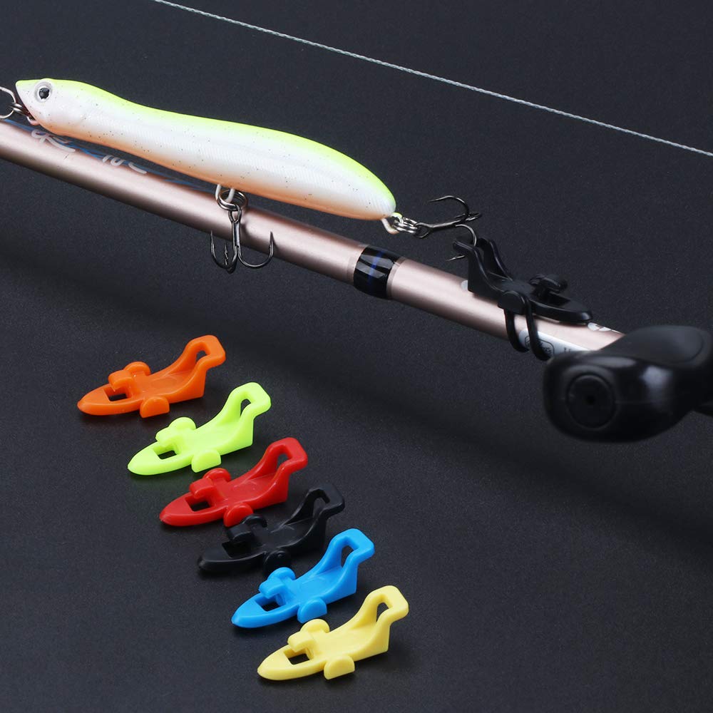 Lixada 10-Piece Fishing Hook Keeper Set - Safety Holder for Fishing Rods, Poles, Lures & Bait - Durable Fishing Tackle Tool for Freshwater & Saltwater Angling