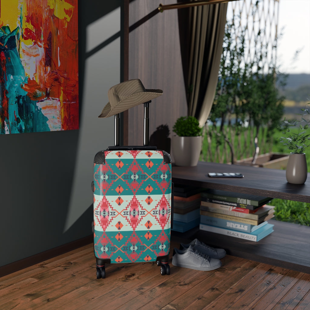 Southwestern Hardshell Luggage Set - Sahara Sunset Design, 3 Sizes (20/24/28 Inch) for Travel, Vacation & Business Trips