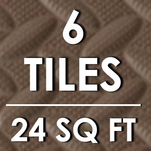 Brown - 1/2 Inch - 24 Sq Ft - 6 Tiles