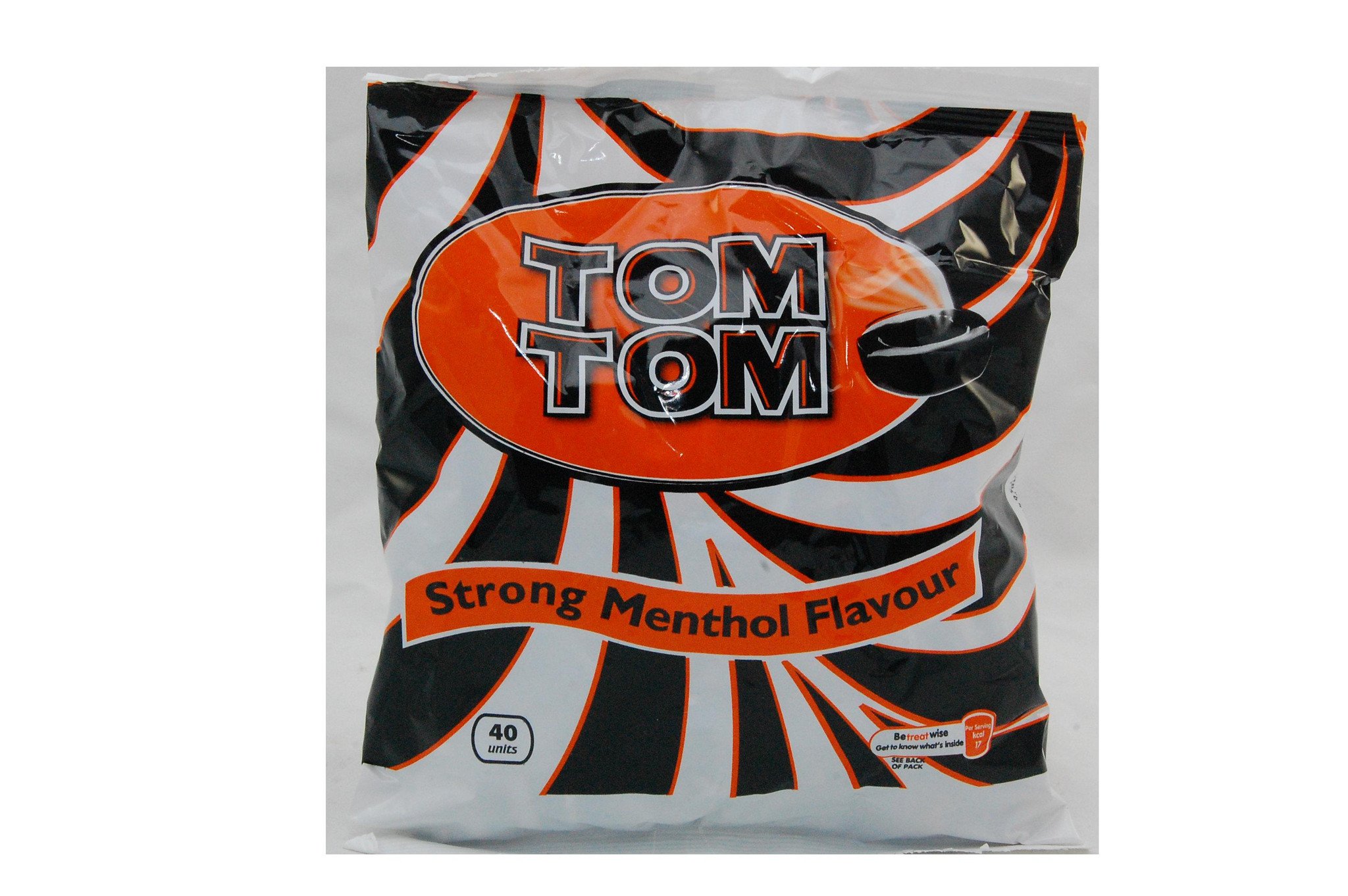 TomTom Strong Menthol Flavor Chewing Gum (2 Packs) - Fresh Breath & Energy Boost for Workouts, Driving & Focus