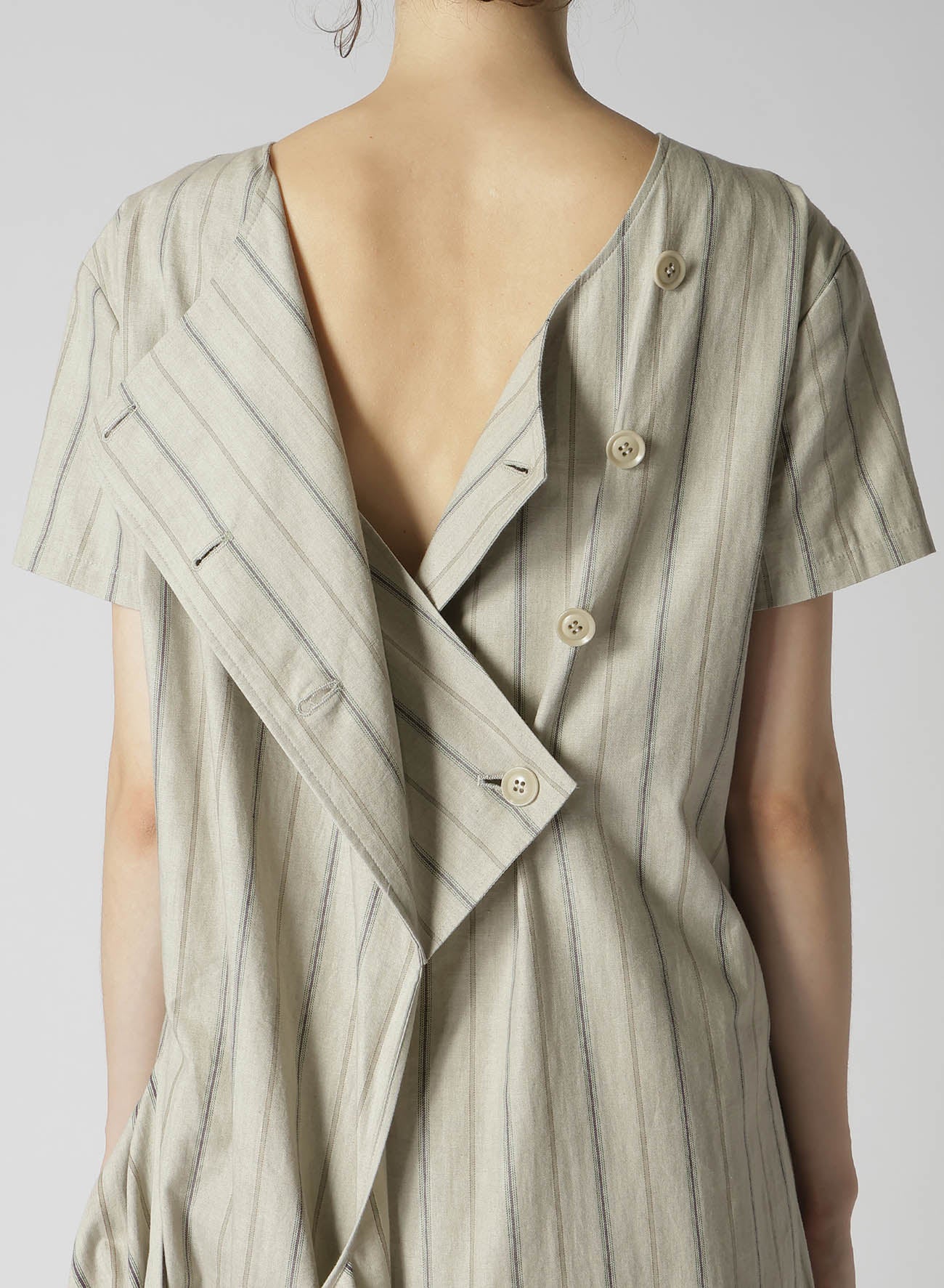 Stylish Cotton Stripe Ink Dyed Back Tie Dress for Women - Perfect for Summer Outfits, Beach Vacations & Casual Dates