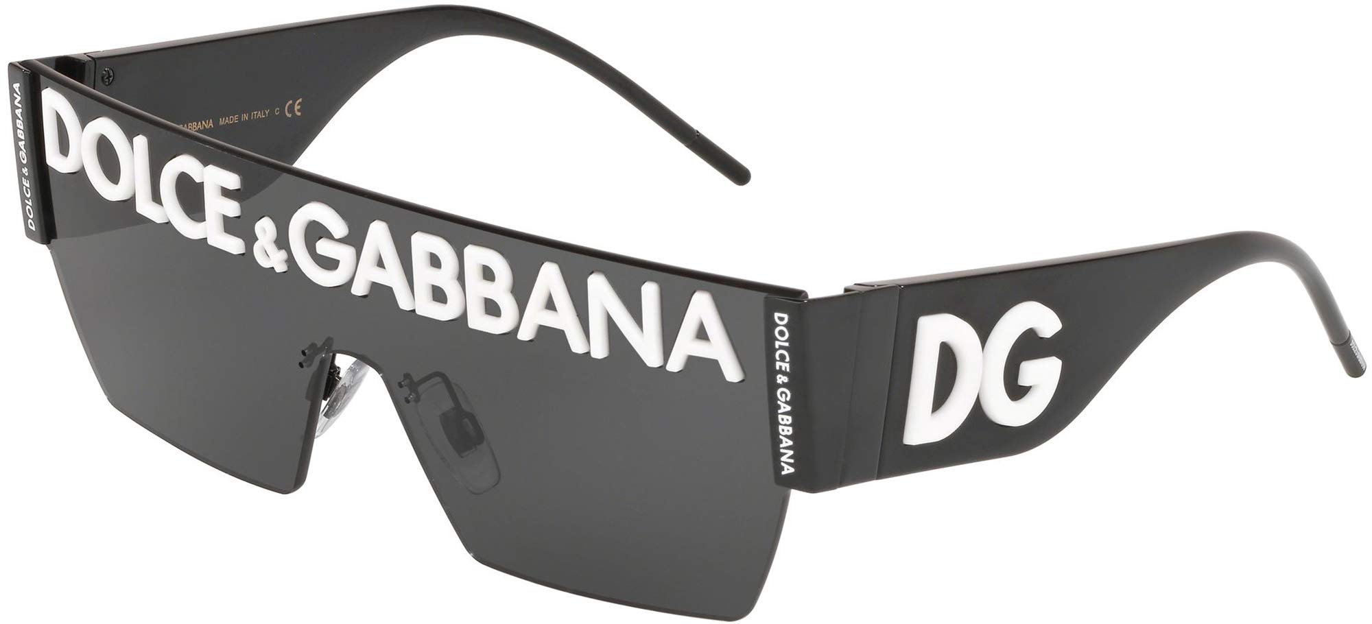 Dolce & Gabbana Classic Rectangular Sunglasses for Women & Men - Black Multicolor UV Protection Fashion Shades - Perfect for Beach, Driving & Outdoor Activities