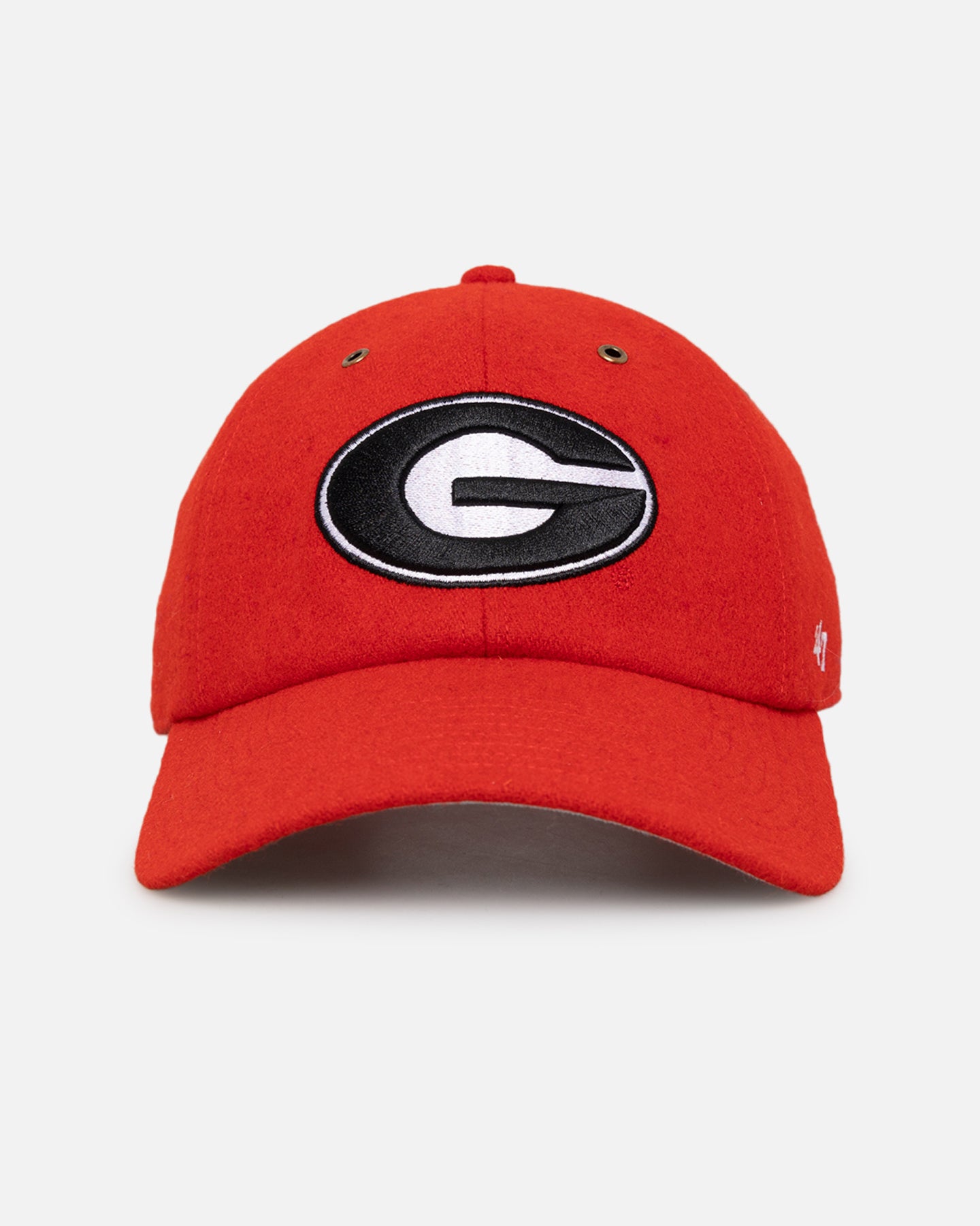 47 Brand Georgia Bulldogs Wooly Clean Up Strapback Red Hat - Adjustable Snapback for Men & Women - Perfect for Football Games, Tailgating & Bulldogs Fan Gear