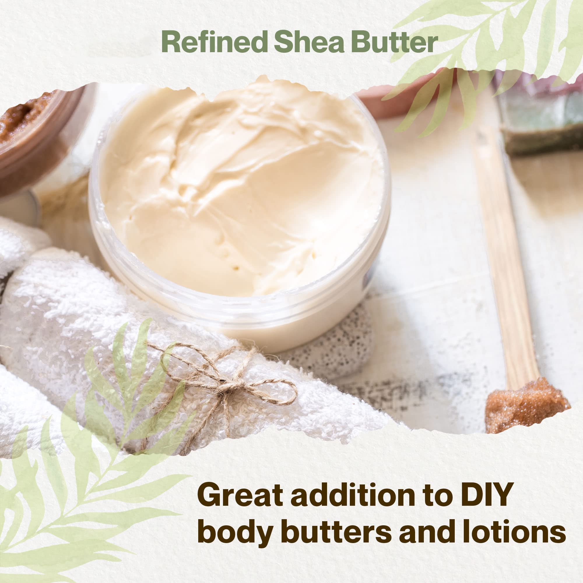 Pure & Unrefined 1 Gallon Shea Butter from France | Ultra-Nourishing Body Butter for Smooth, Healthy Skin | Moisturizes Dry Skin, Hair & Lips | Ideal for DIY Skincare, Massage & Natural Beauty (3.5kg/7.7lb)
