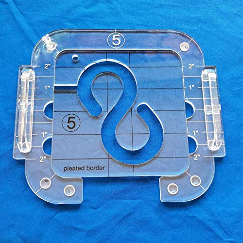 Pleated Border Template For Quilting With FMQ Grip5