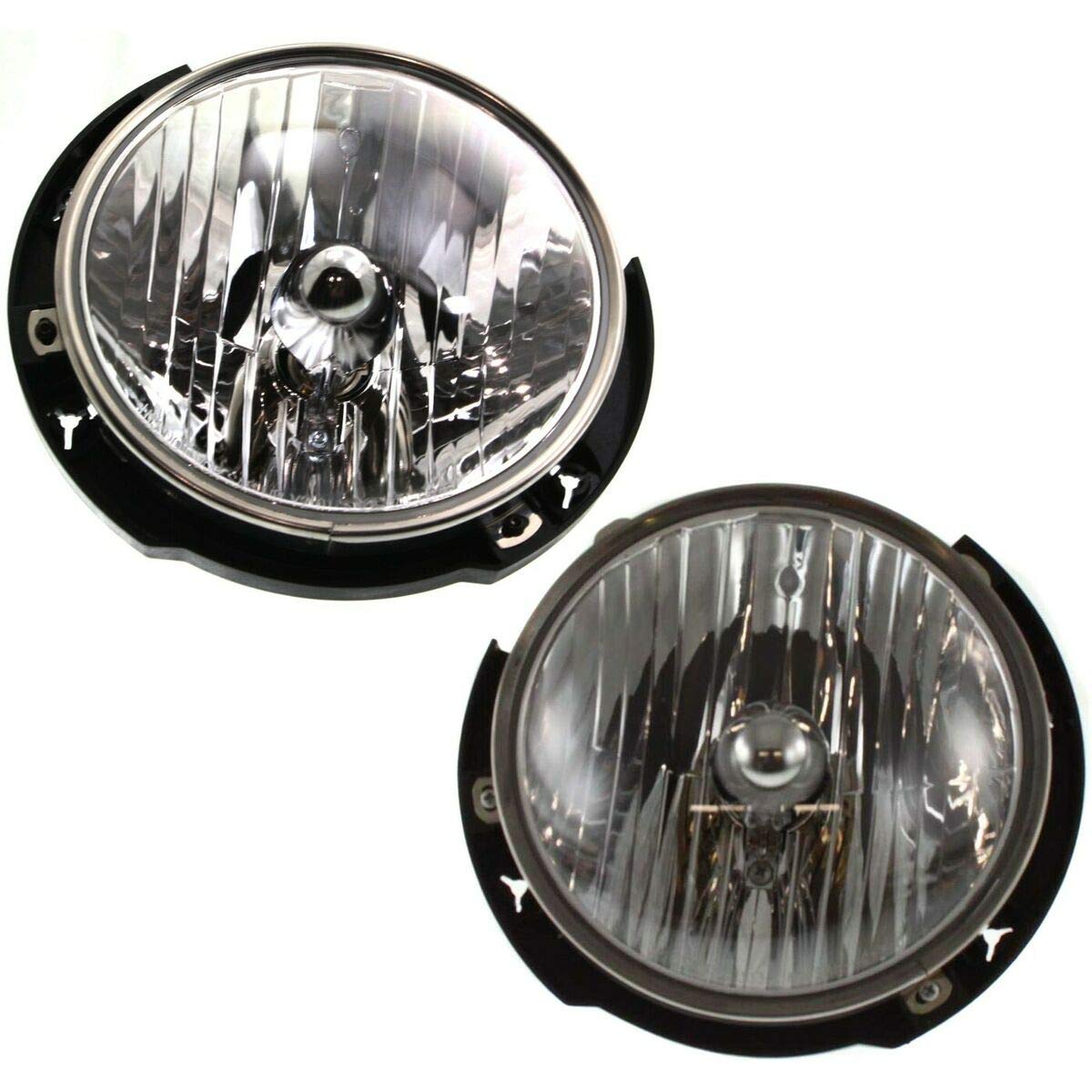 Sawyer Auto Headlight Replacement Set for 2007-2017 Jeep Wrangler (JK) - Left & Right Pair with Bulbs (2Pc) - Durable Upgrade for Off-Road Adventures & Night Driving