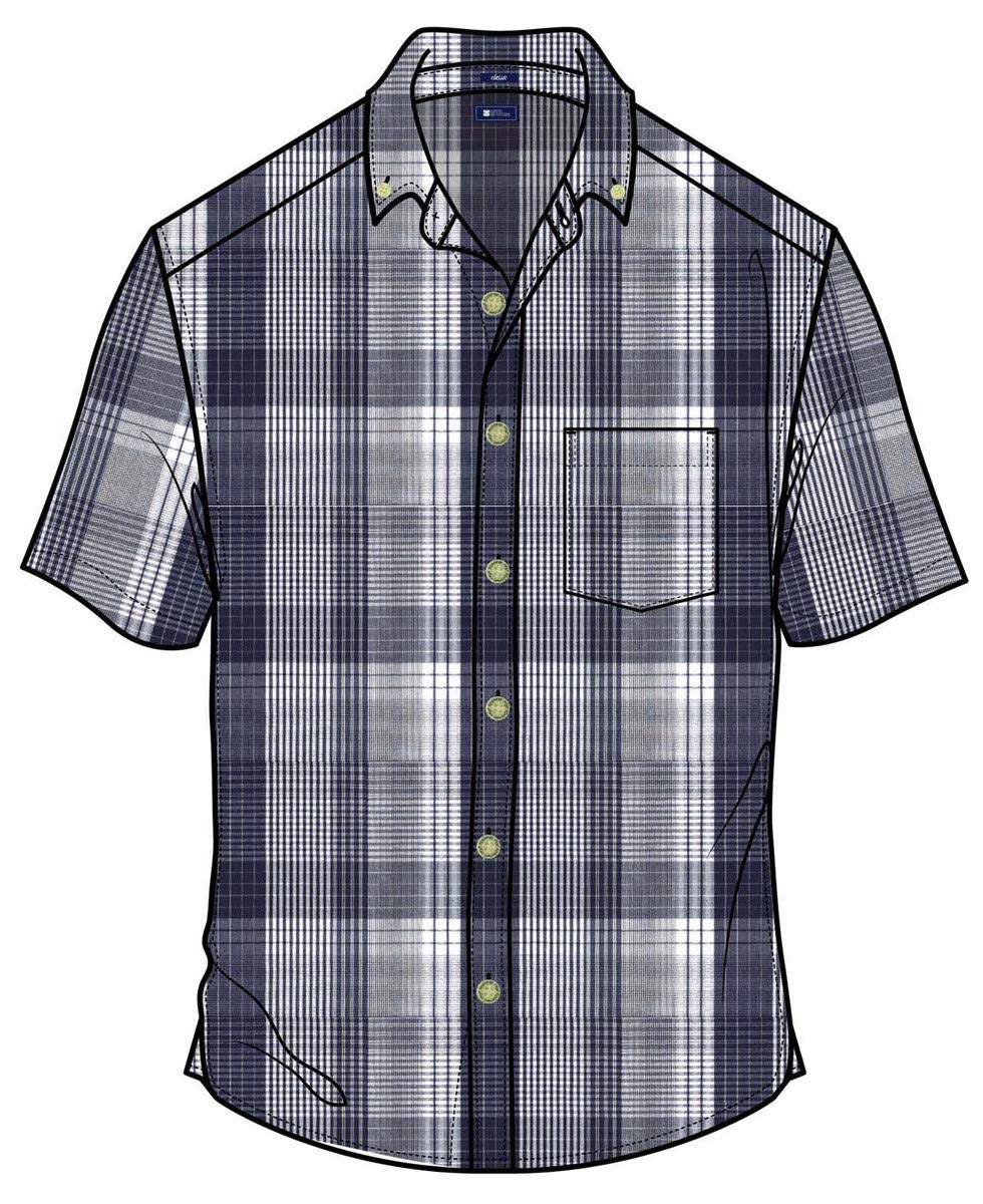 Reyn Spooner Men's Seersucker Button-Down Shirt with Plaid Print Matched Pocket | Casual Summer Wear for Beach, Office & Outdoor Activities