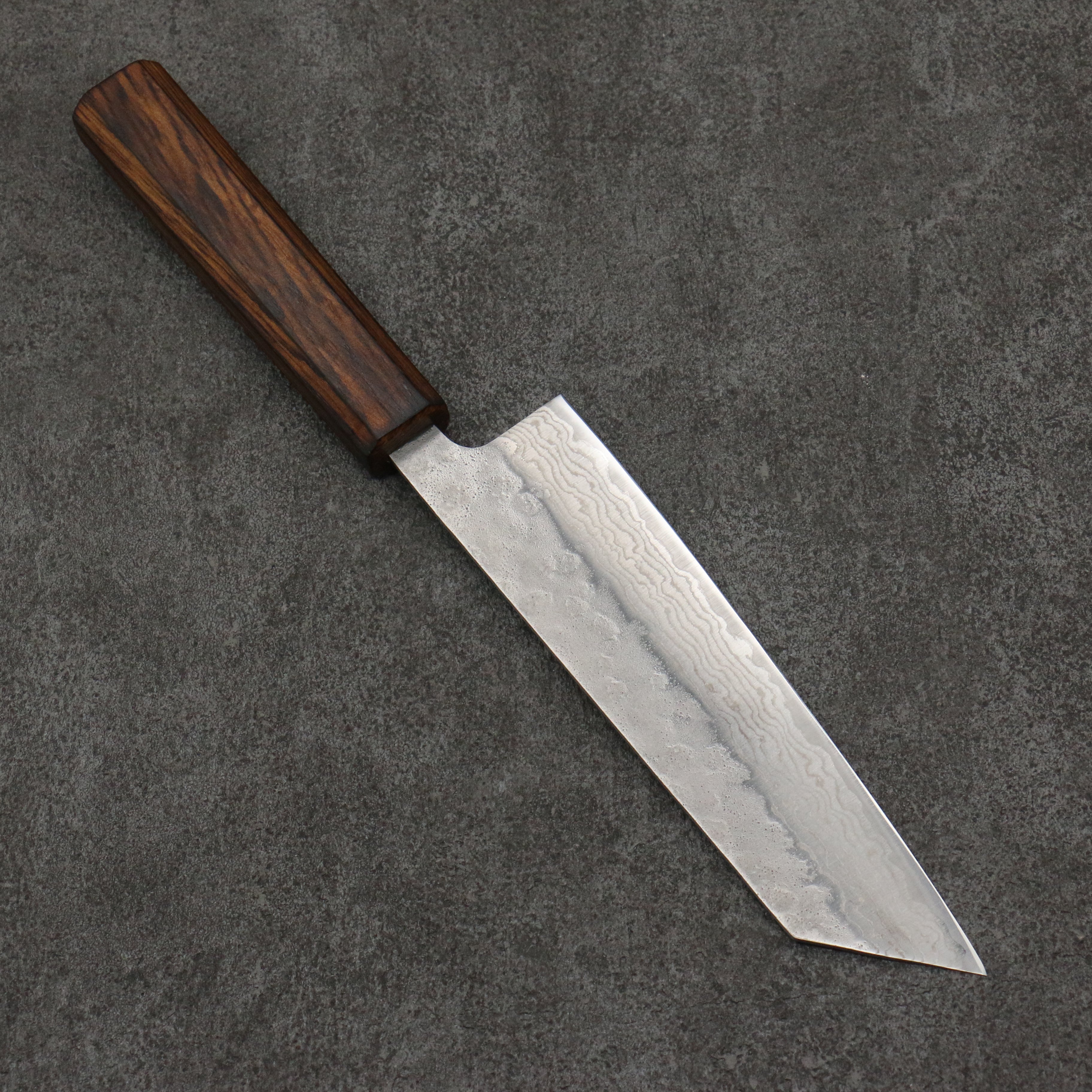 Seisuke 440C Stainless Steel Hammered Damascus Bunka Knife 170mm with Oak Handle - Professional Japanese Kitchen Knife for Slicing, Dicing & Precision Cooking