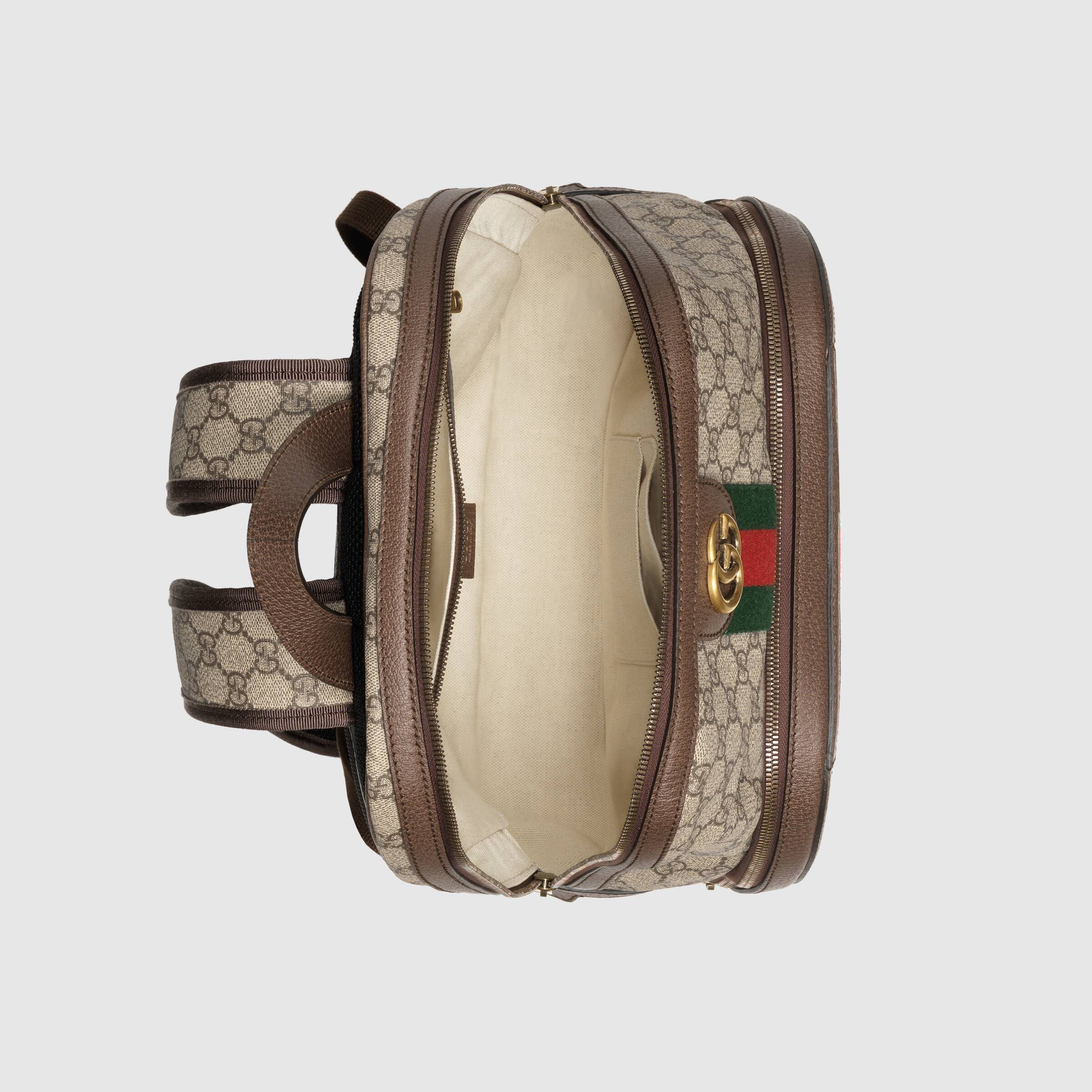 Gucci Ophidia GG Medium Backpack in Beige & Black | Luxury Designer Backpack for Women | Perfect for Work, Travel & Everyday Use