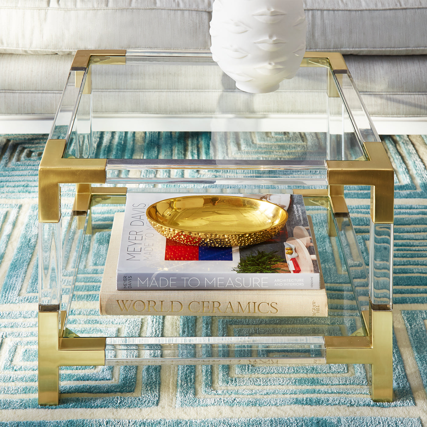 Jacques Two Tier Accent Table Set - Modern Side Table with Storage Shelf for Living Room, Bedroom & Office - Perfect for Small Spaces and Home Decor