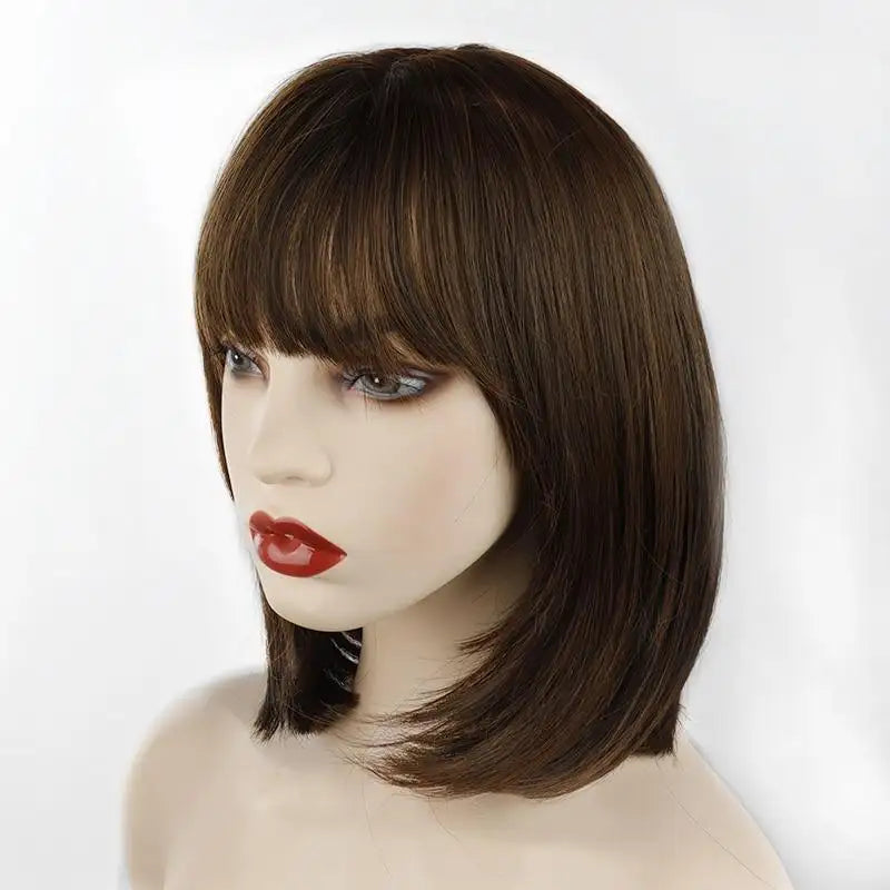 Heat Resistant Synthetic Coral Bob Wig for Women - Perfect for Cosplay, Halloween, and Daily Fashion Styling
