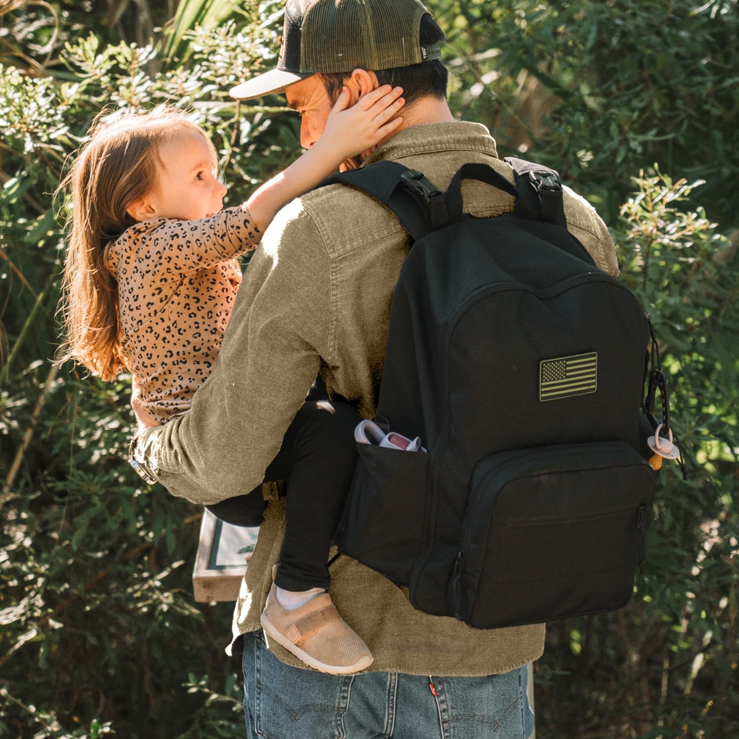 Tactical Baby Gear Classic Diaper Bag Backpack - Waterproof & Durable Carbon Gray Diaper Backpack for Parents - Perfect for Travel, Hiking & Everyday Use