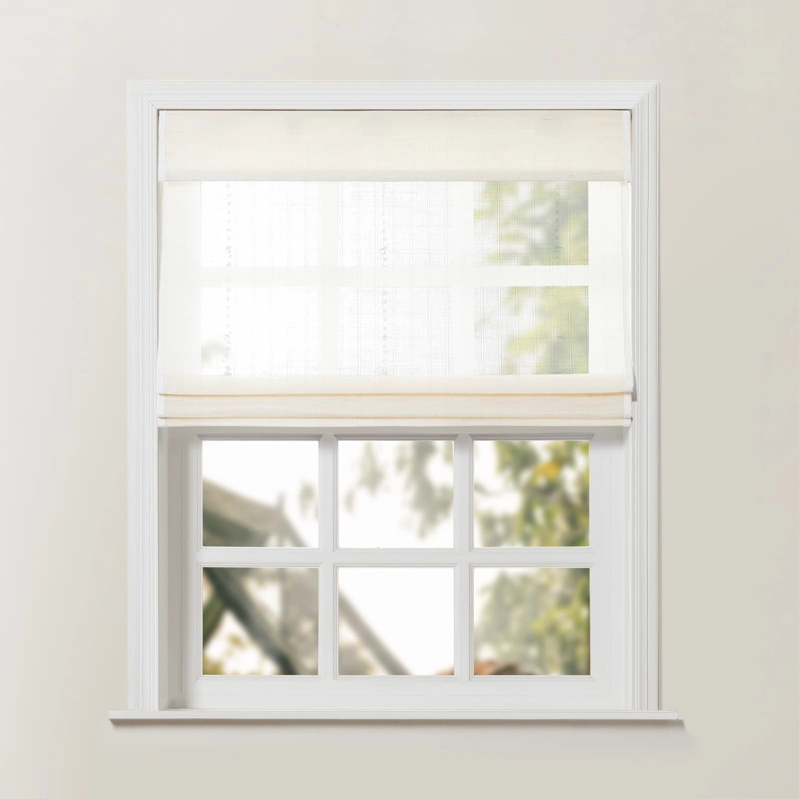 Rae Natural Ramie Jute Woven Wood Window Shades - Series D | Eco-Friendly Bamboo Blinds for Living Room, Bedroom & Office Privacy