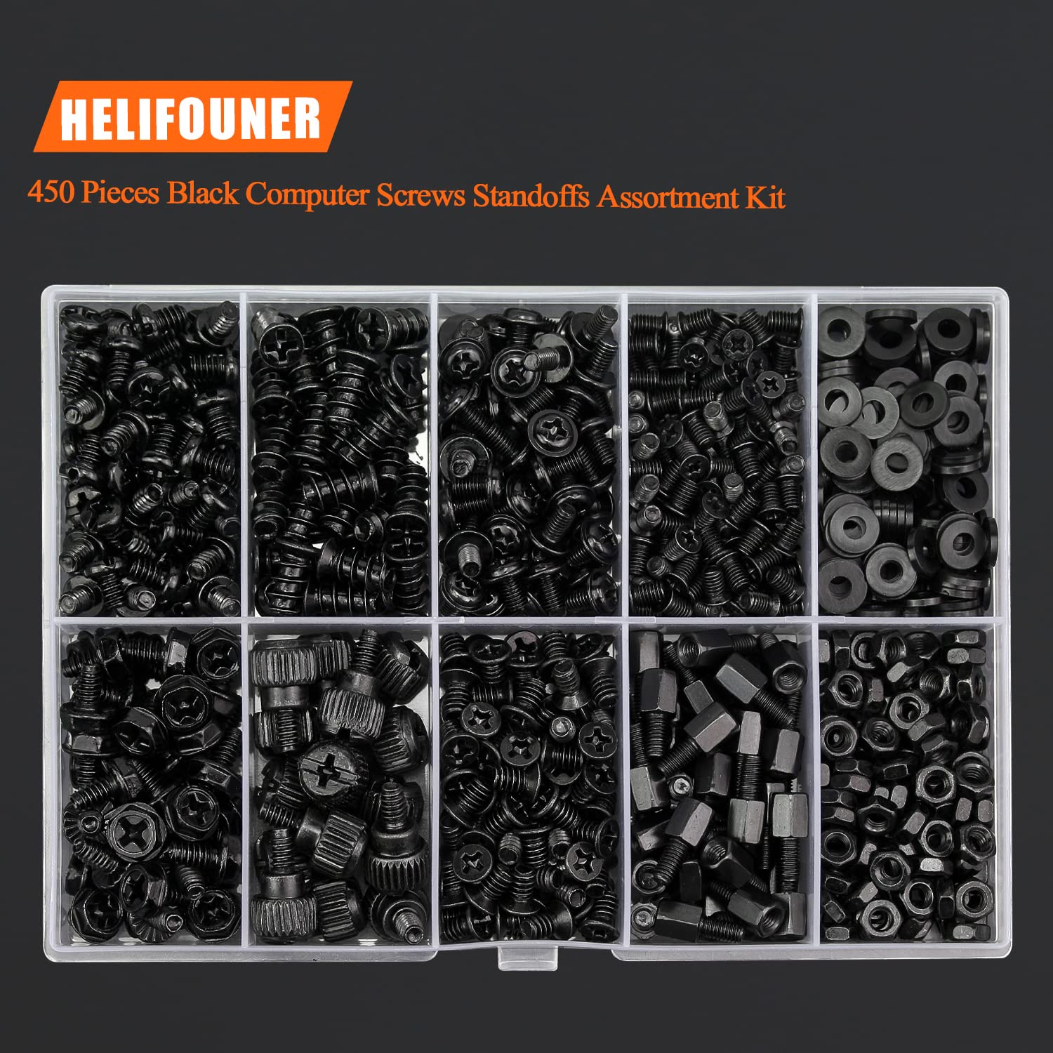450-Piece Computer Standoffs & Screws Assortment Kit - Compatible with 2.5