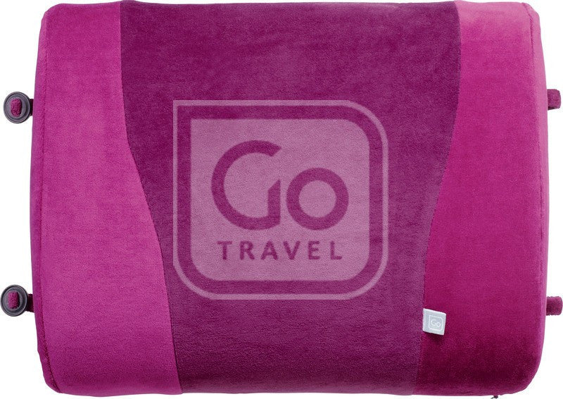 Go Travel Memory Foam Lumbar Support Pillow - Ergonomic Back Pain Relief for Office Chair, Car Seat & Airplane Travel - Portable Comfort for Home, Work & Commuting