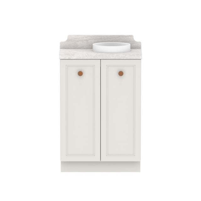 ADP Mabel Mini Freestanding Vanity with Cherry Pie Benchtop - Compact Bathroom Makeup Dressing Table for Small Spaces, Bedroom or Apartment