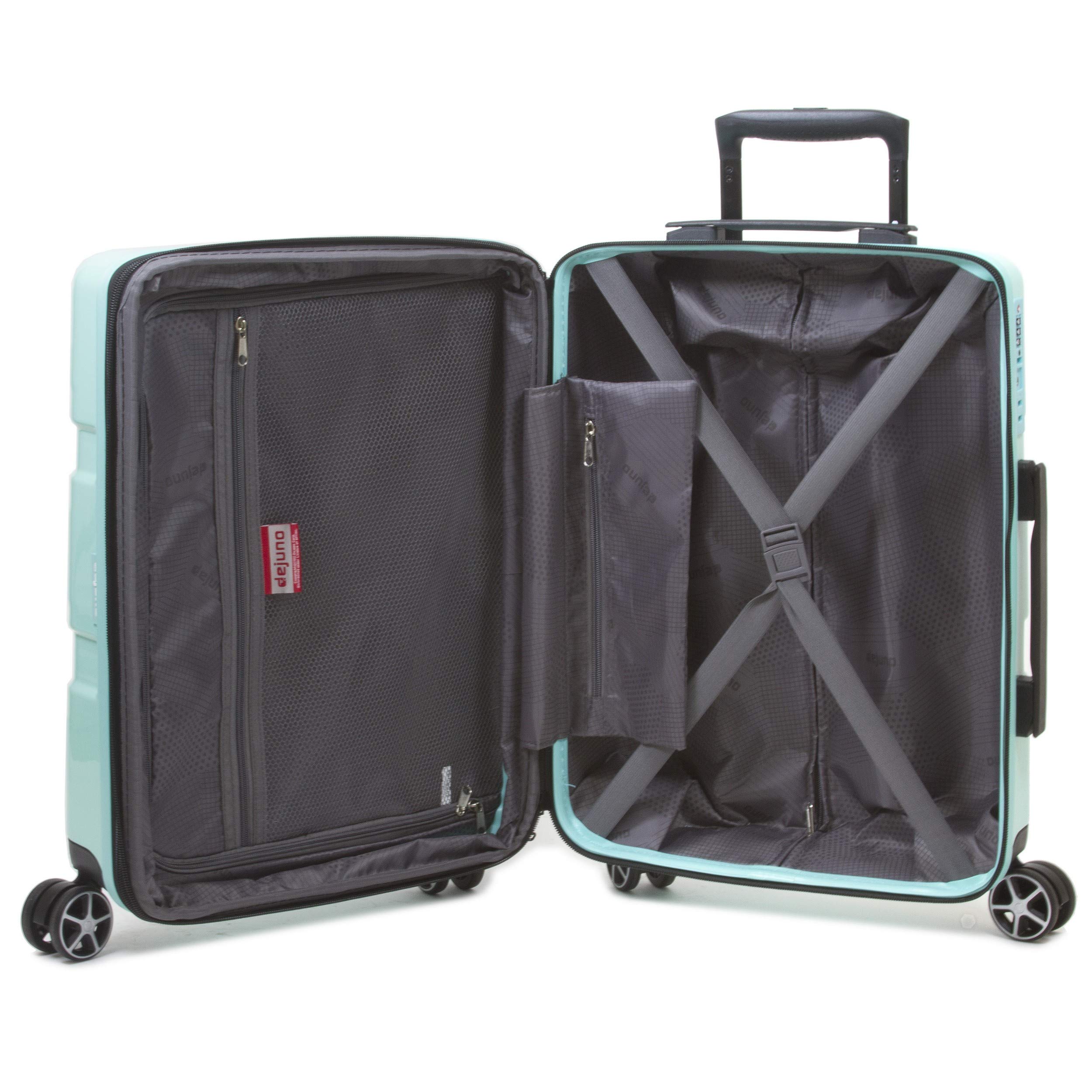 Dejuno Lumos Expandable Hardside Spinner Luggage Set - 3-Piece Sky Blue Suitcase for Travel, Business Trips & Family Vacations | Lightweight Durable Carry-On & Check-In Bags