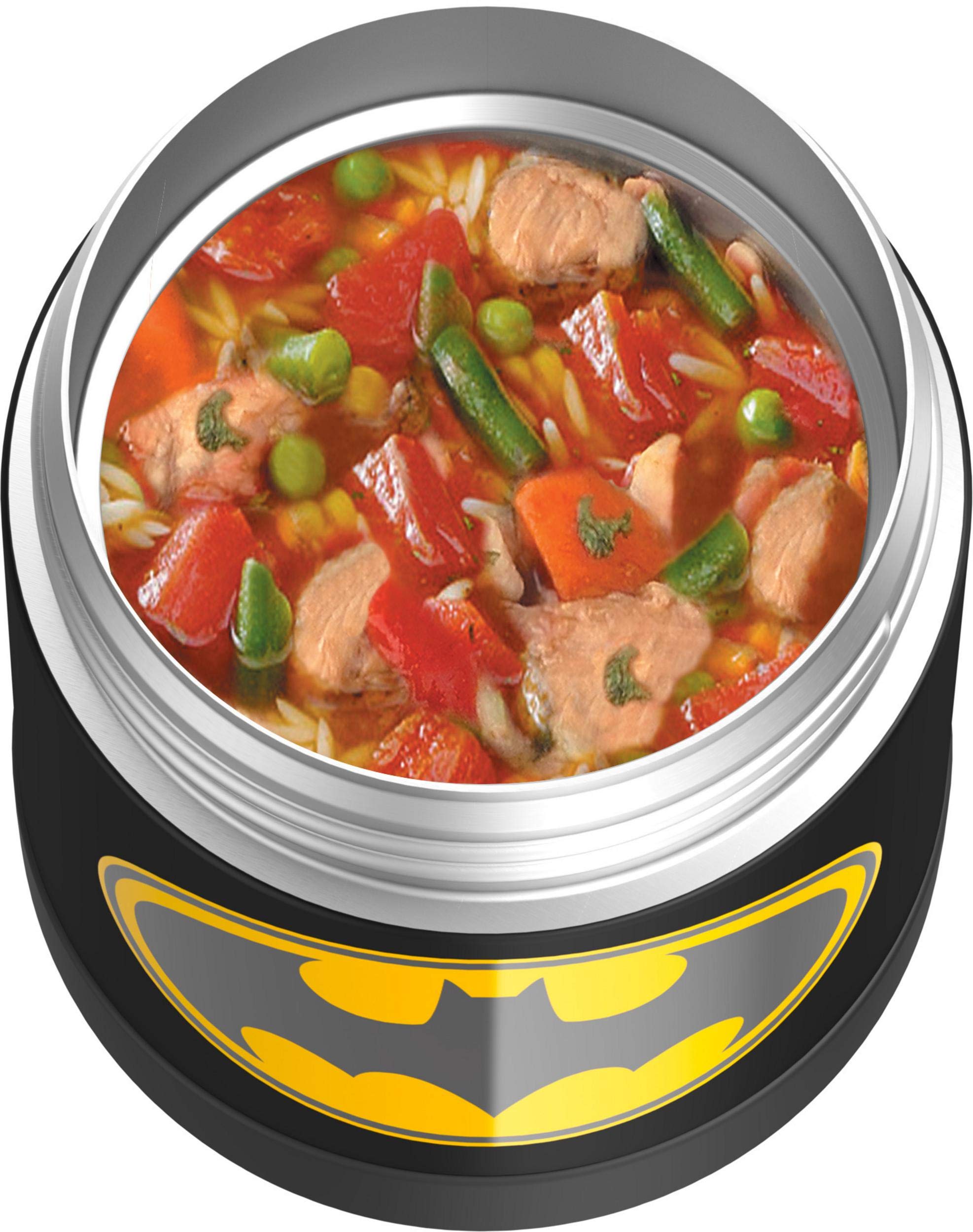 Thermos Funtainer 10oz Stainless Steel Vacuum Insulated Kids Food Jar with Batman Design - Perfect for School Lunches, Picnics & Travel