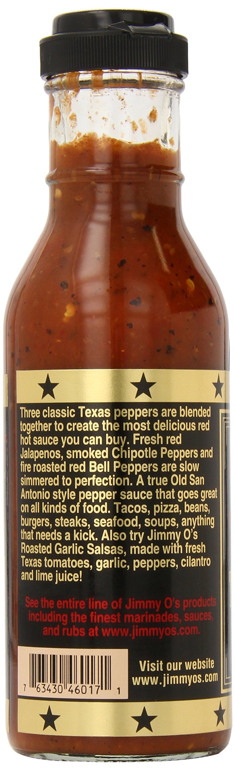 Jimmy O's Texas Tres Chiles Hot Sauce and Marinade - 12oz Bottle | Spicy Flavor Enhancer for Tacos, Wings, BBQ & Grilling | Authentic Texas Style Hot Sauce