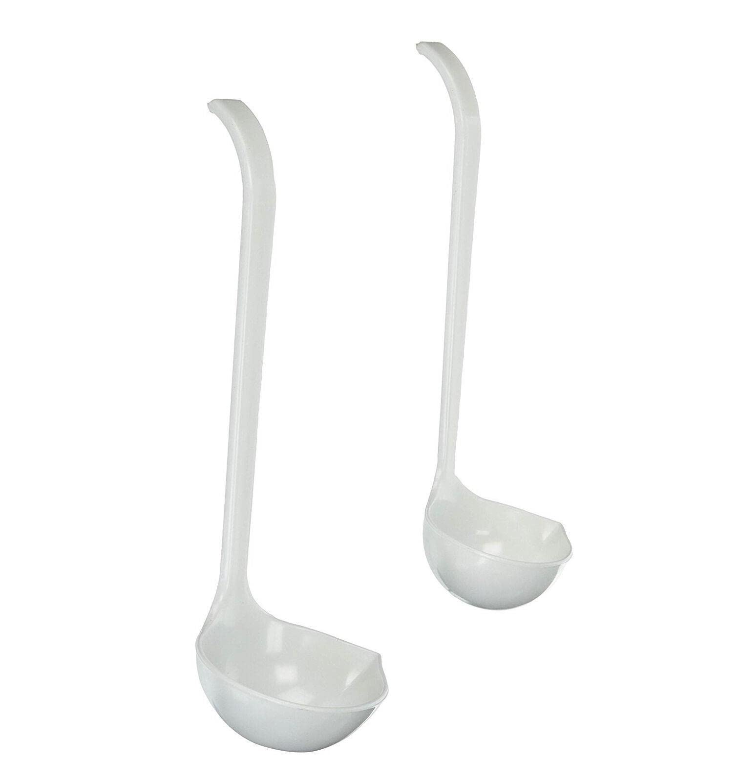 StateOJ 2-Piece Plastic Ladle Set - 1/2 Oz & 1 Oz (2-Pack) - Durable Soup and Cooking Ladles - Perfect for Kitchen, Pasta, Soups, and Sauces - Essential Cooking Utensils for Home Chefs
