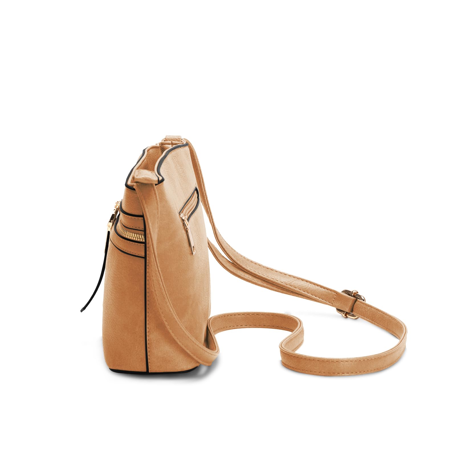 LA TERRE Women's Lightweight Crossbody Bag with Zipper Pocket - Stylish Medium Shoulder Purse for Everyday Use, Travel & Shopping