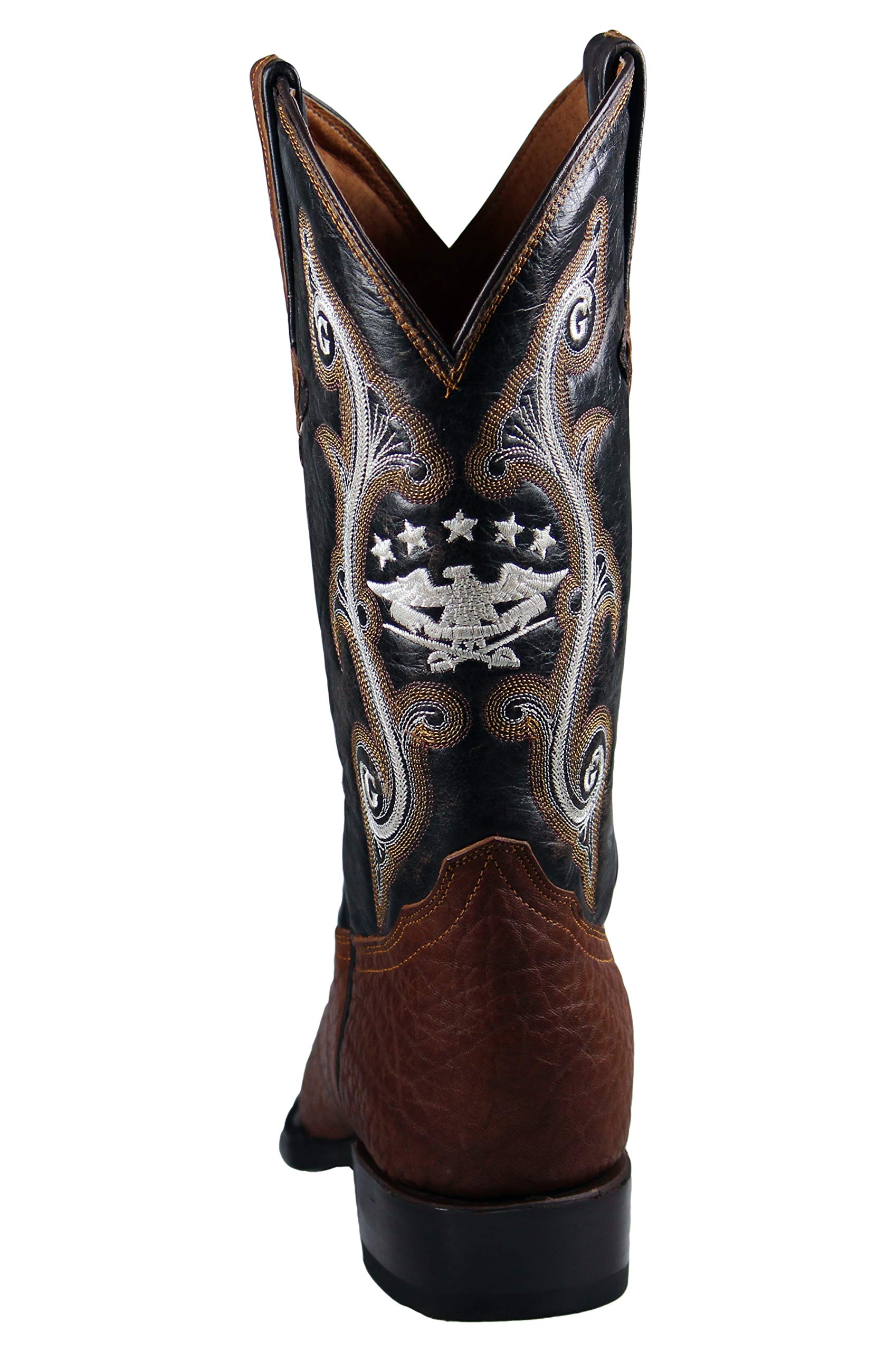 Men's Genuine Leather Cowboy Boots - El General Honey Brown for Western Riding & Country Style Fashion