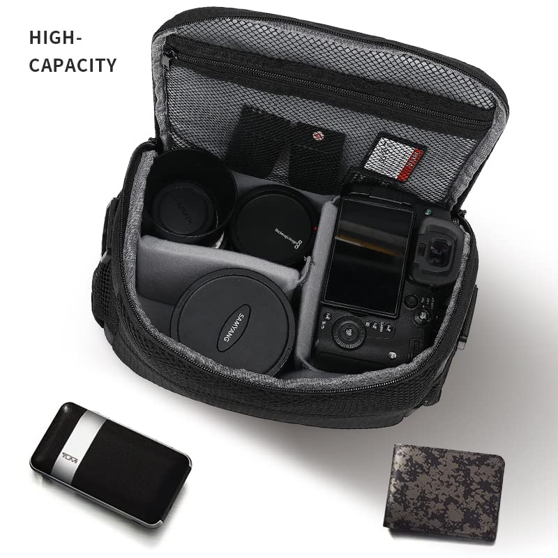 Waterproof DSLR Camera Shoulder Bag - Durable Crossbody Case for Photographers, Travel & Outdoor Photography - Perfect for Hiking, Sightseeing & Professional Shoots