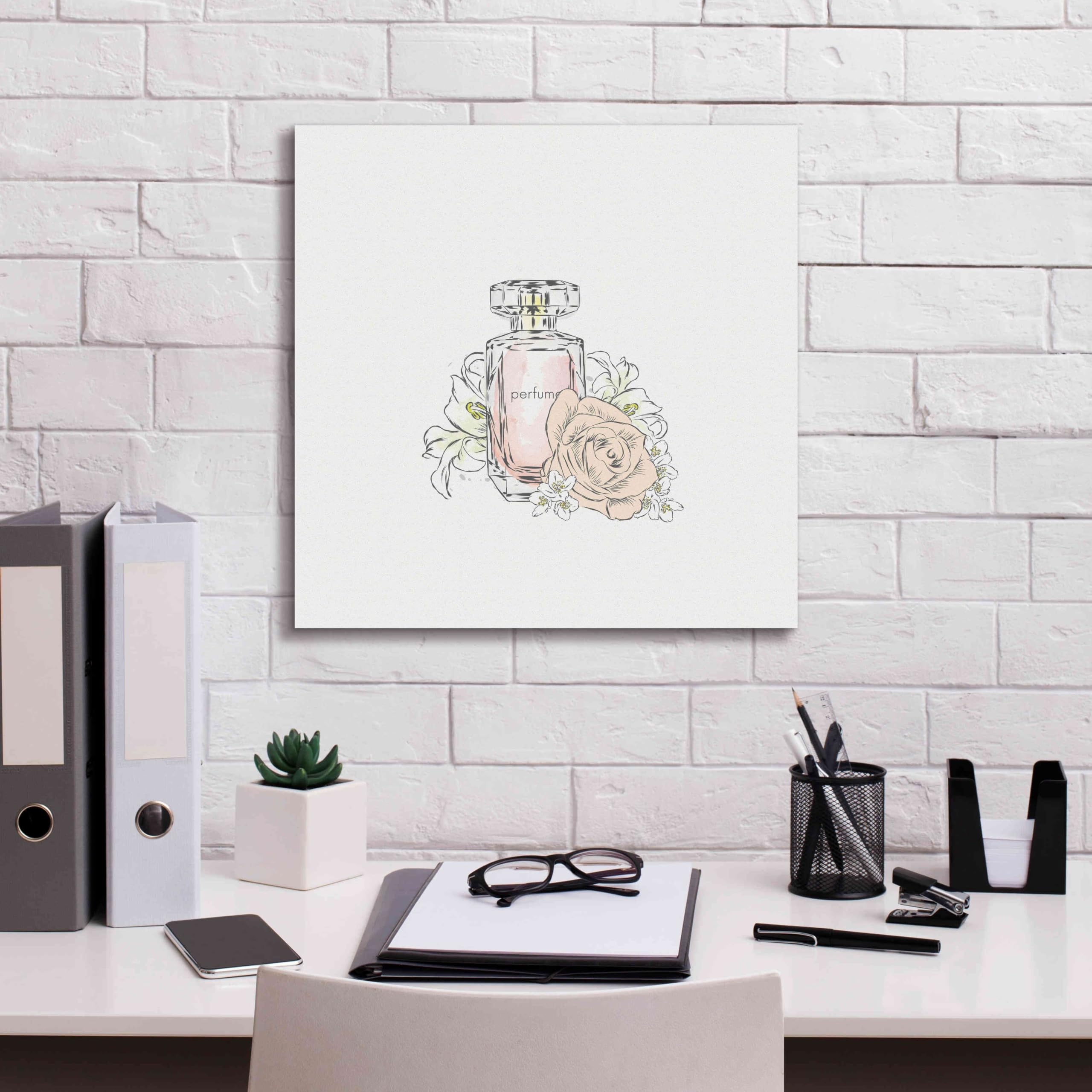 Incado Epic Graffiti 'Perfume VII' Giclee Canvas Wall Art Print - 18x18 Inches Modern Home Decor for Living Room, Bedroom & Office