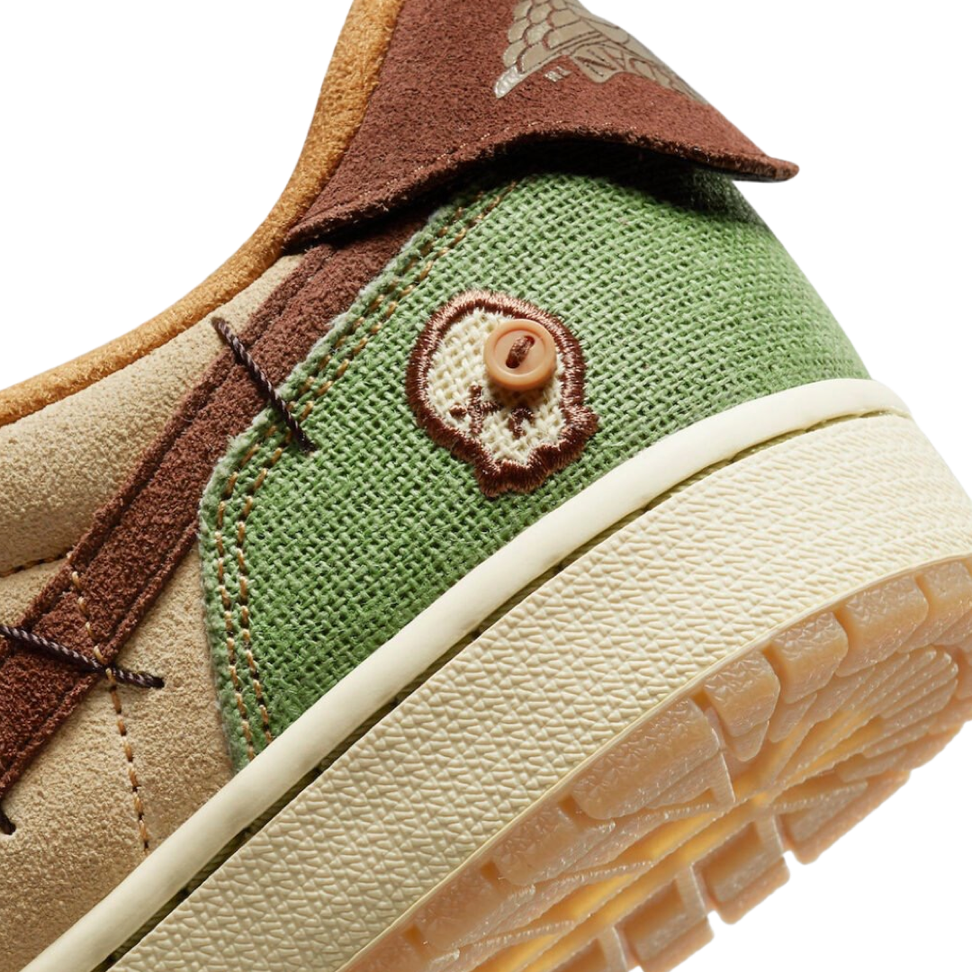 Air Jordan 1 Low OG Zion Williamson Voodoo Flax Muslin Fauna Brown Basketball Shoes - Stylish Sneakers for Streetwear & Casual Outfits