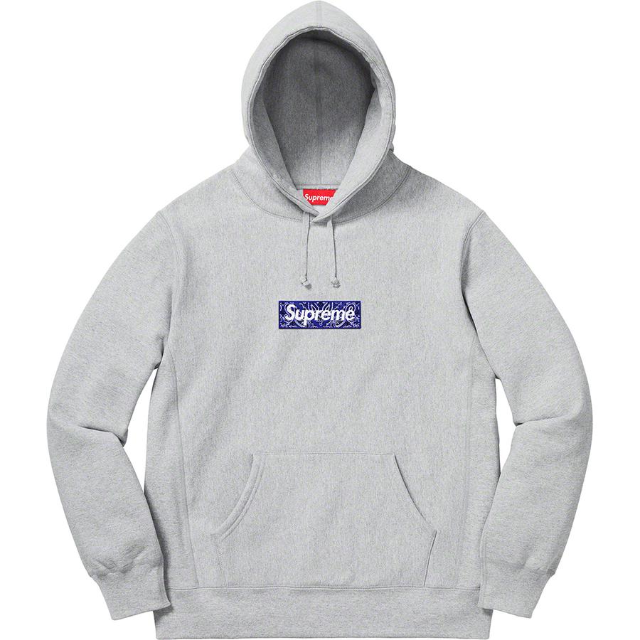 SUPREME 19FW BANDANA BOX LOGO HOODED SWEATSHIRT - Streetwear Fashion for Urban Style & Casual Wear