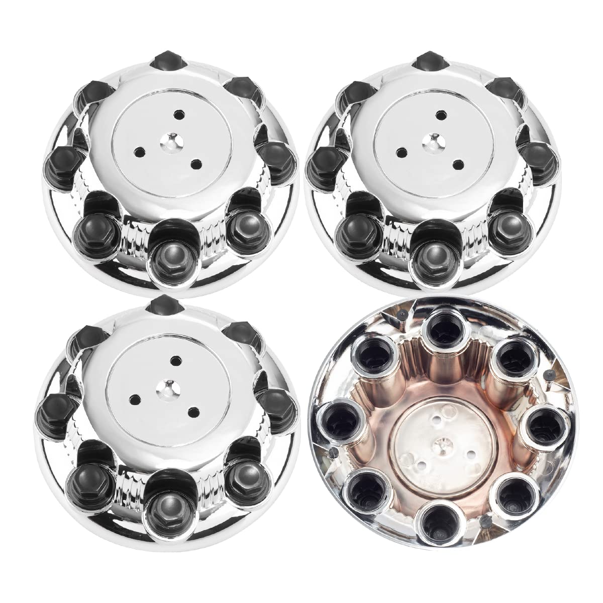 8.5 Inch (215mm) Silver Wheel Center Caps - 4 Pack Replacement Hubcaps Compatible with Chevy 15052379 & 15039488 | Perfect for Chevy Silverado, Tahoe, Suburban, GMC Sierra Truck Wheel Upgrades