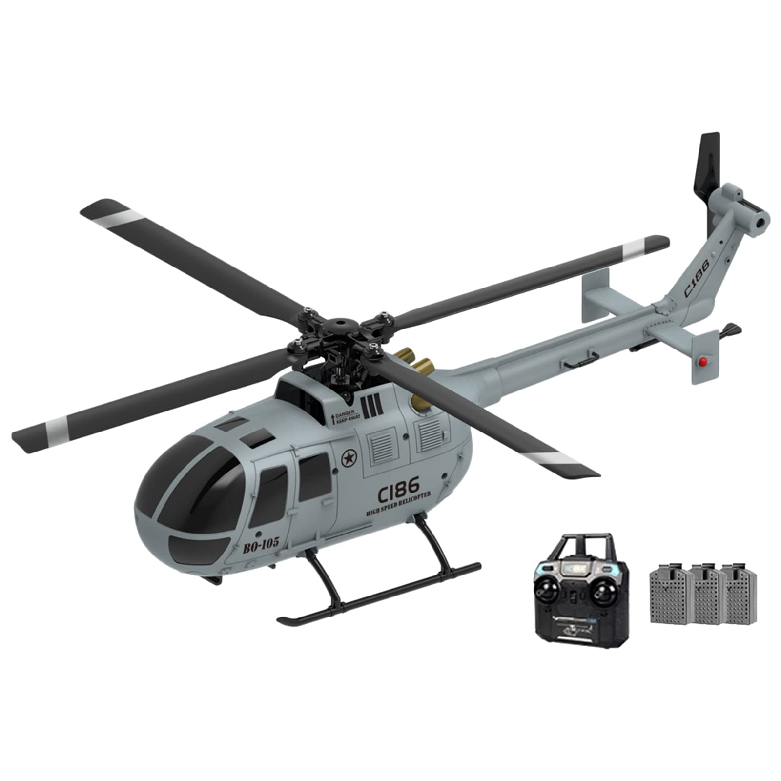 2.4G 4CH 6-Axis Gyro RC Helicopter Toy with LED Headlight - Single Propeller Aileronless Remote Control Aircraft for Kids & Adults | Indoor Outdoor Flying Drone Gift for Birthday Party Playtime