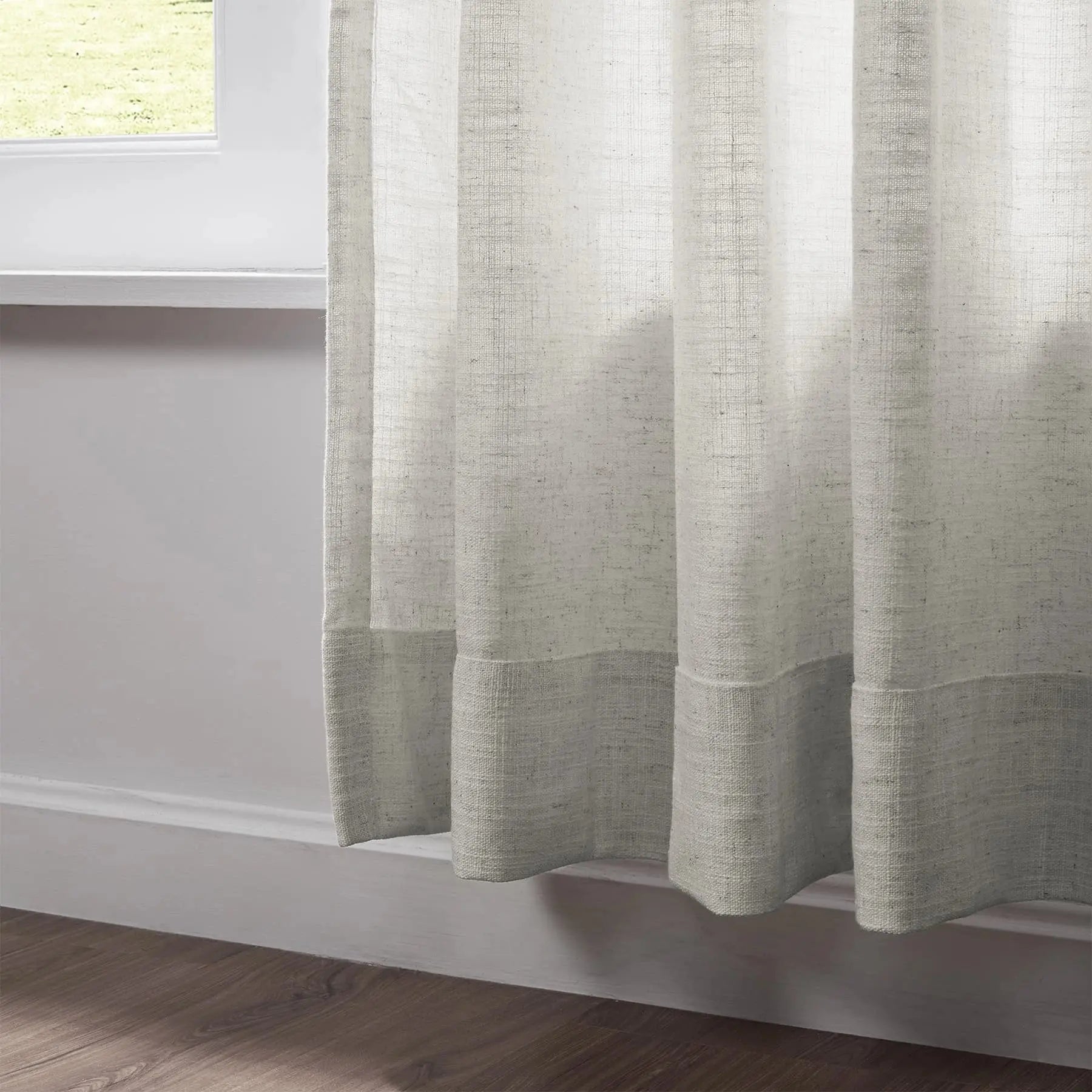 Liz Linen Pinch Pleat Ready-Made Curtains - Unlined Window Drapes for Living Room & Bedroom Decor