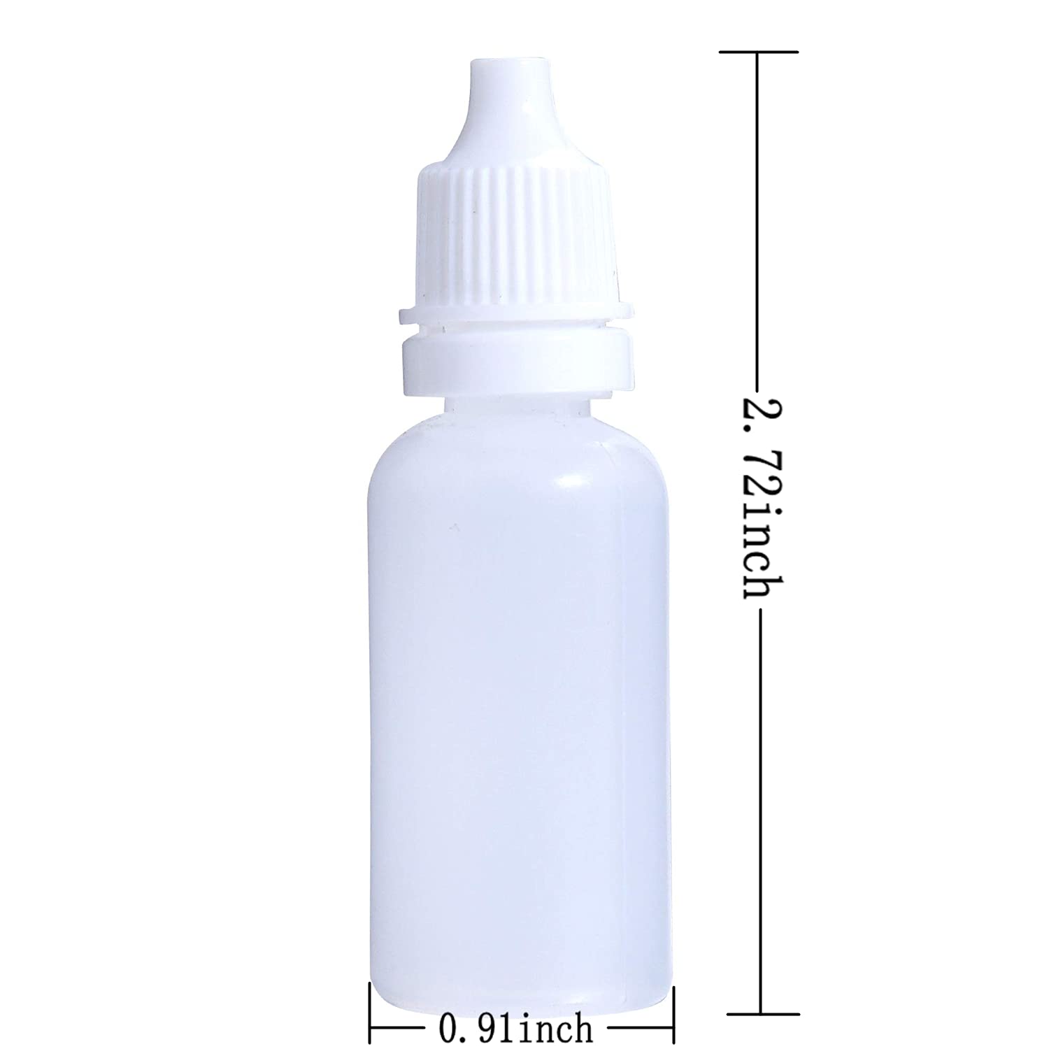 60PCS 15ML Empty Plastic Dropper Bottles with Childproof Cap - LDPE Squeezable Containers for Essential Oils, Solvents, Eye Drops & Saline Solution | Perfect for DIY Beauty, Travel & Medical Use