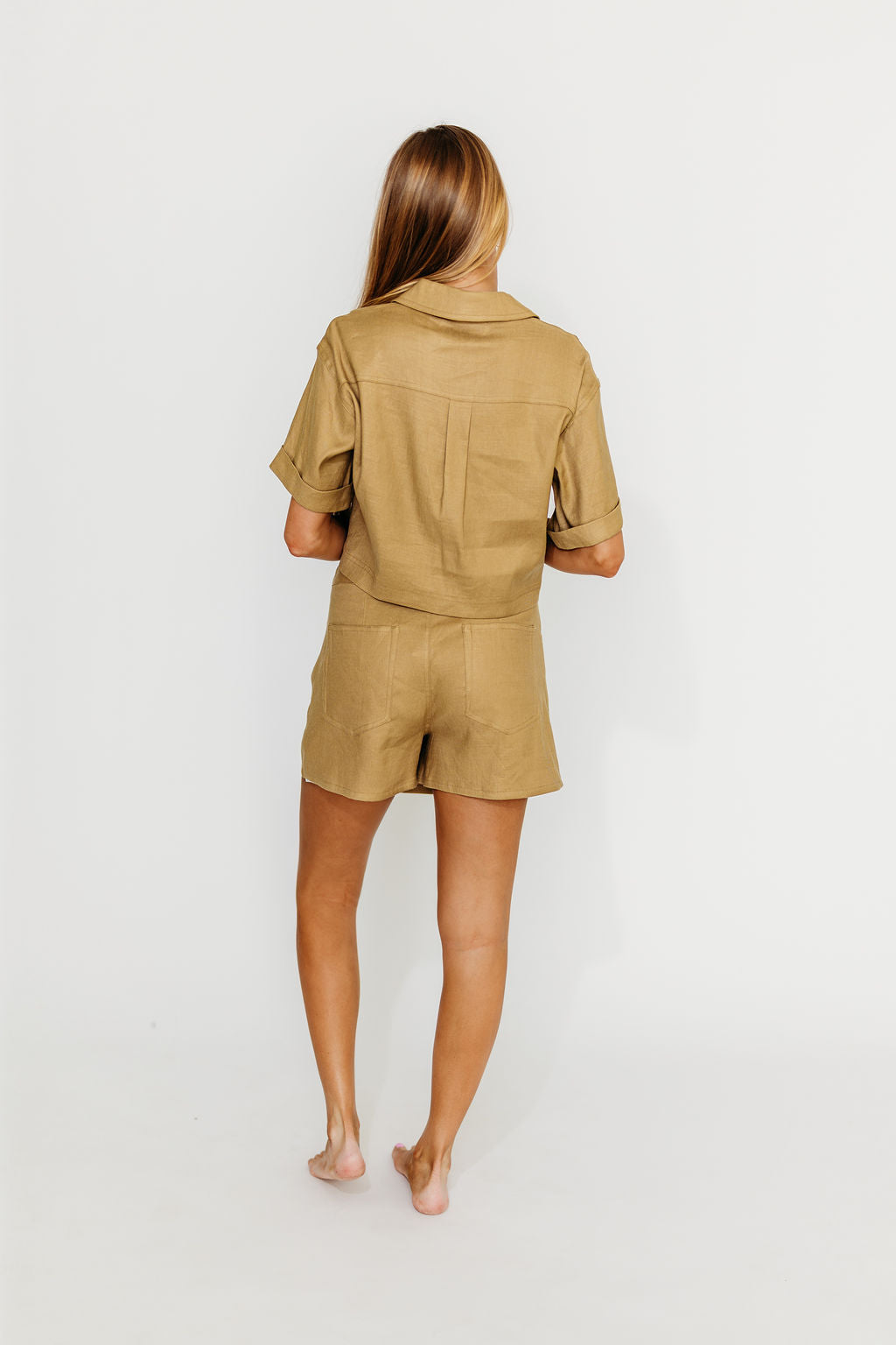 Deborah Women's Casual Khaki Top - Stylish & Comfortable Blouse for Everyday Wear, Work, and Outings