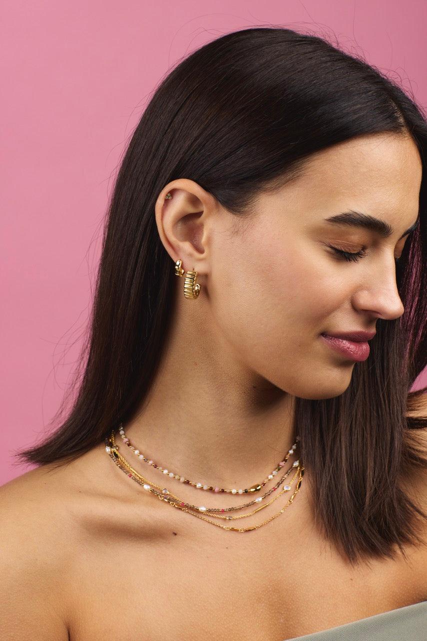 Zafino Tamara Huggie Hoop Earrings - Gold Plated Dainty Huggies for Women - Perfect for Everyday Wear, Work & Special Occasions