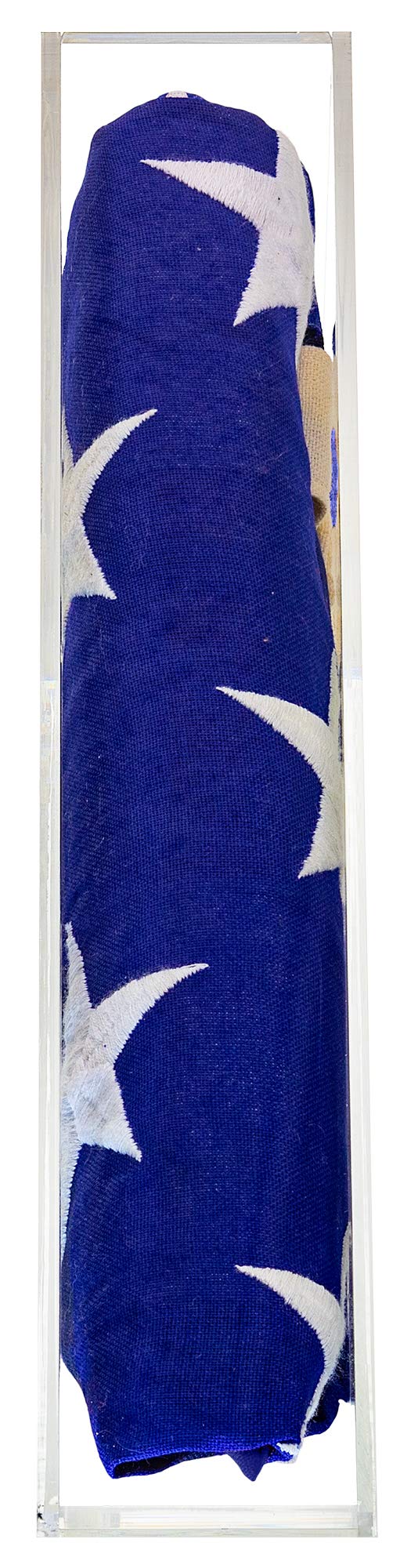 Clear Acrylic Flag Display Case - Premium Memorabilia Protector for Collectible Flags, Military Banners & Historical Artifacts | Perfect for Home Decor, Museum Exhibits & Patriotic Displays
