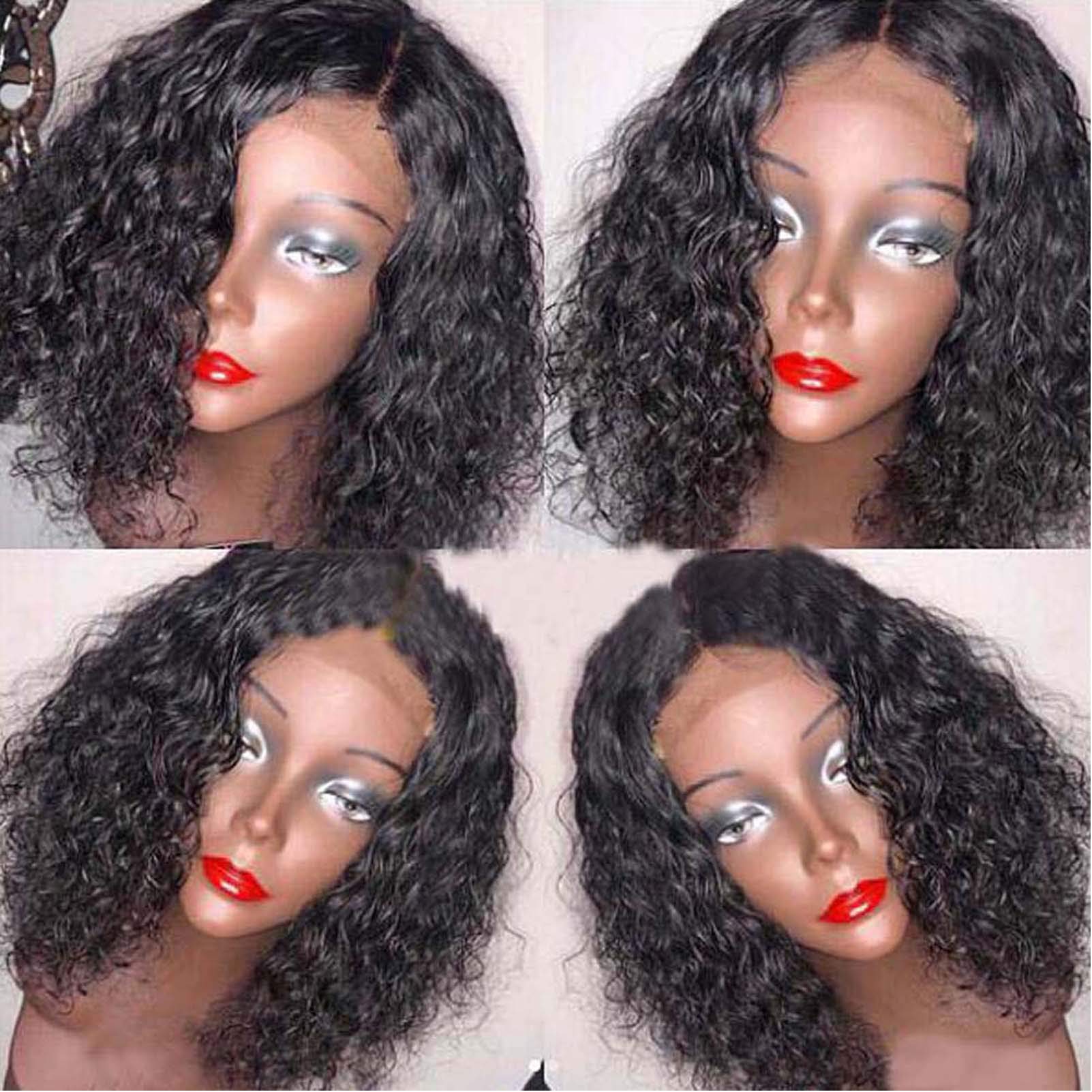 Glueless Short Bob Curly Lace Front Wig 12