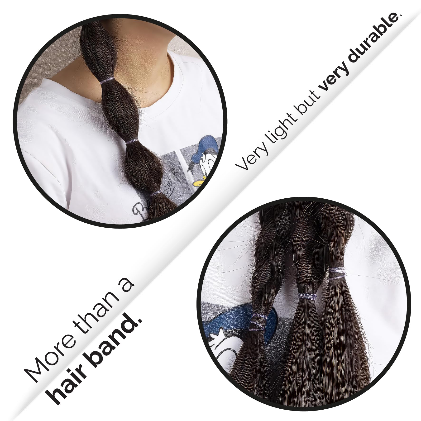 700 PCS Clear Hair Elastics - No Metal Gentle Hair Ties for Women & Girls, Small Elastic Hair Bands for Ponytails, Braids, Workouts & Daily Use (Bulk Pack)
