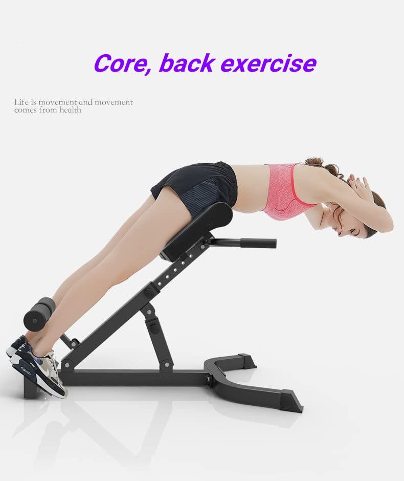 ComMax Hyperextension Roman Chair - Foldable Adjustable Back Extension Bench for Home Gym, Core & Ab Workout - Perfect for Waist, Abdominal & Back Training, Strength Exercises & Fitness Routines