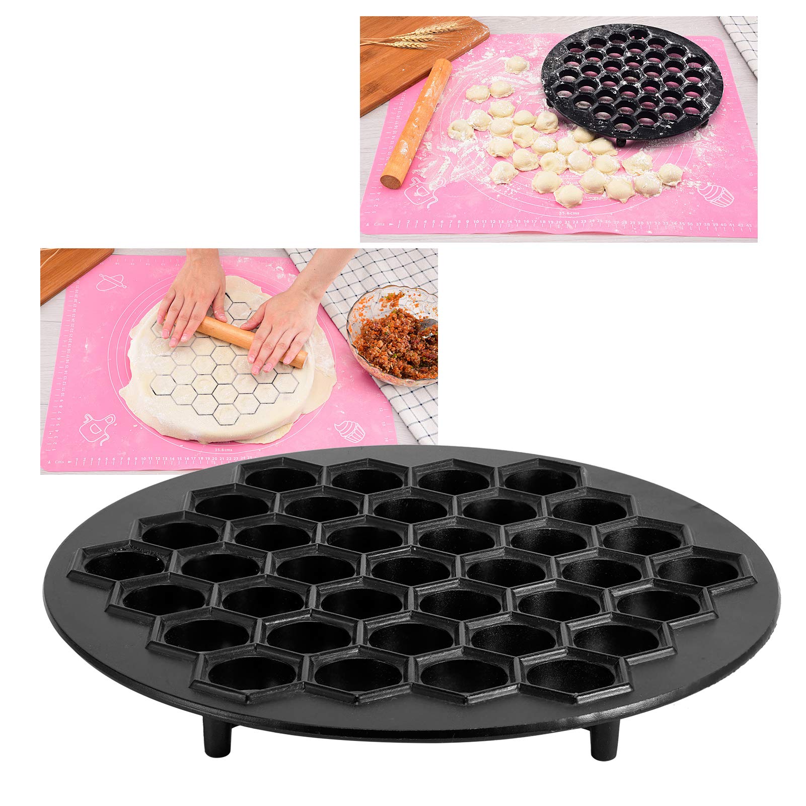 37-Hole Ravioli Maker Dumpling Mold - Aluminum Alloy Pelmeni Maker for Homemade Pasta, Dumplings & Baking | Perfect for Home Kitchen, Italian Cooking & Family Meal Prep