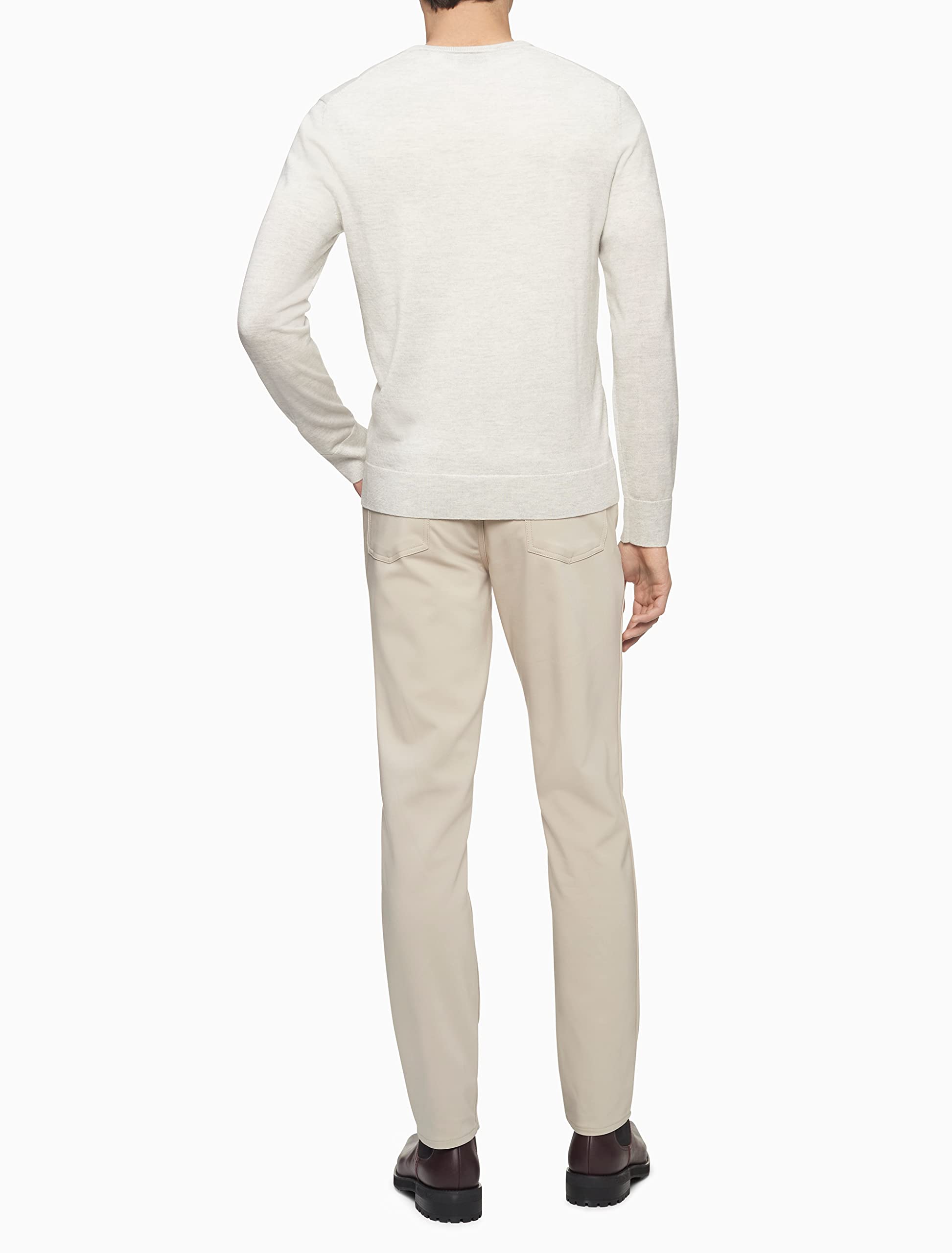Calvin Klein Men's Move 365 Stretch Slim Fit Wrinkle Resistant Tech Woven Pants for Work, Travel & Business Casual Wear | Comfortable Office & Everyday Chinos