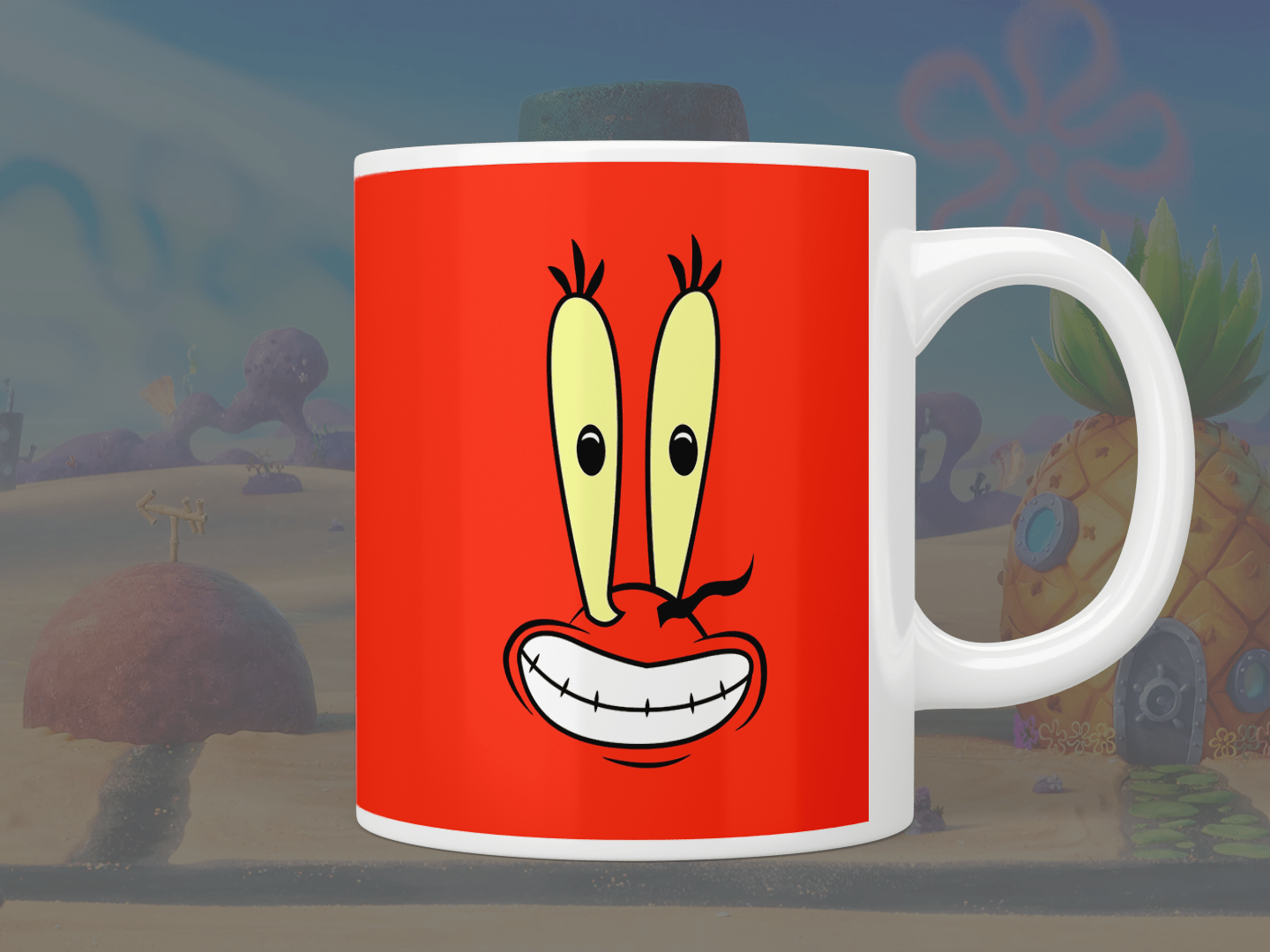 SpongeBob SquarePants Coffee Mugs Set of 6 - Cartoon Character Ceramic Cups for Hot & Cold Drinks - Perfect for Home, Office, or Gift Giving