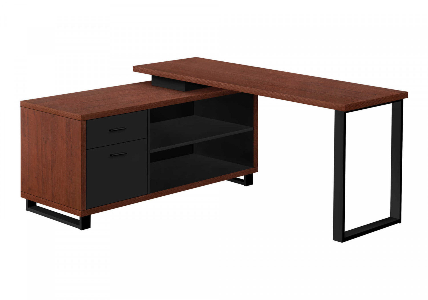 Premium Runo Desk with Cherry Wood Finish - Stylish and Durable Home Office Furniture for Work or Study