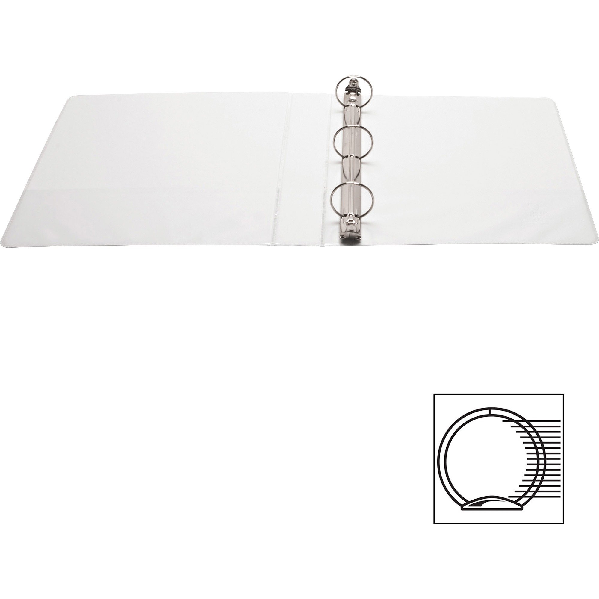 Premium 3-Ring Binder with 20 Top-Loading Clear Sheet Protectors & 8 Color Tabs - 1.5 Inch White Presentation Binder for School, Office & Business Organization - Extra Wide Dividers Included