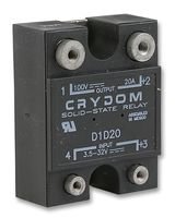 D1D20 Solid State Relay 15mA 32V DC Input 20A 100V DC Output 4-Pin - Perfect for Industrial Automation, HVAC Systems, and Power Control Applications